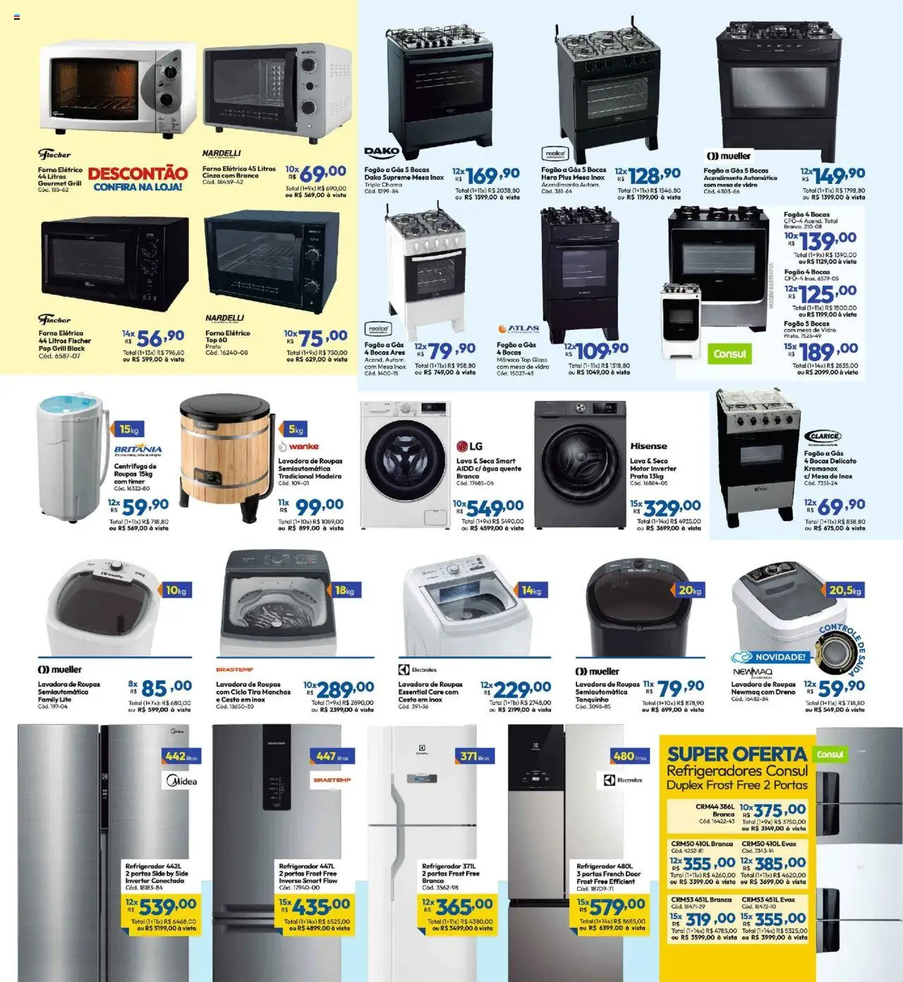 Lojas Becker Folheto - válido de 01.08.2025 | Página: 3 | Produtos: Forno, Fogão, Tanquinho, Refrigerador