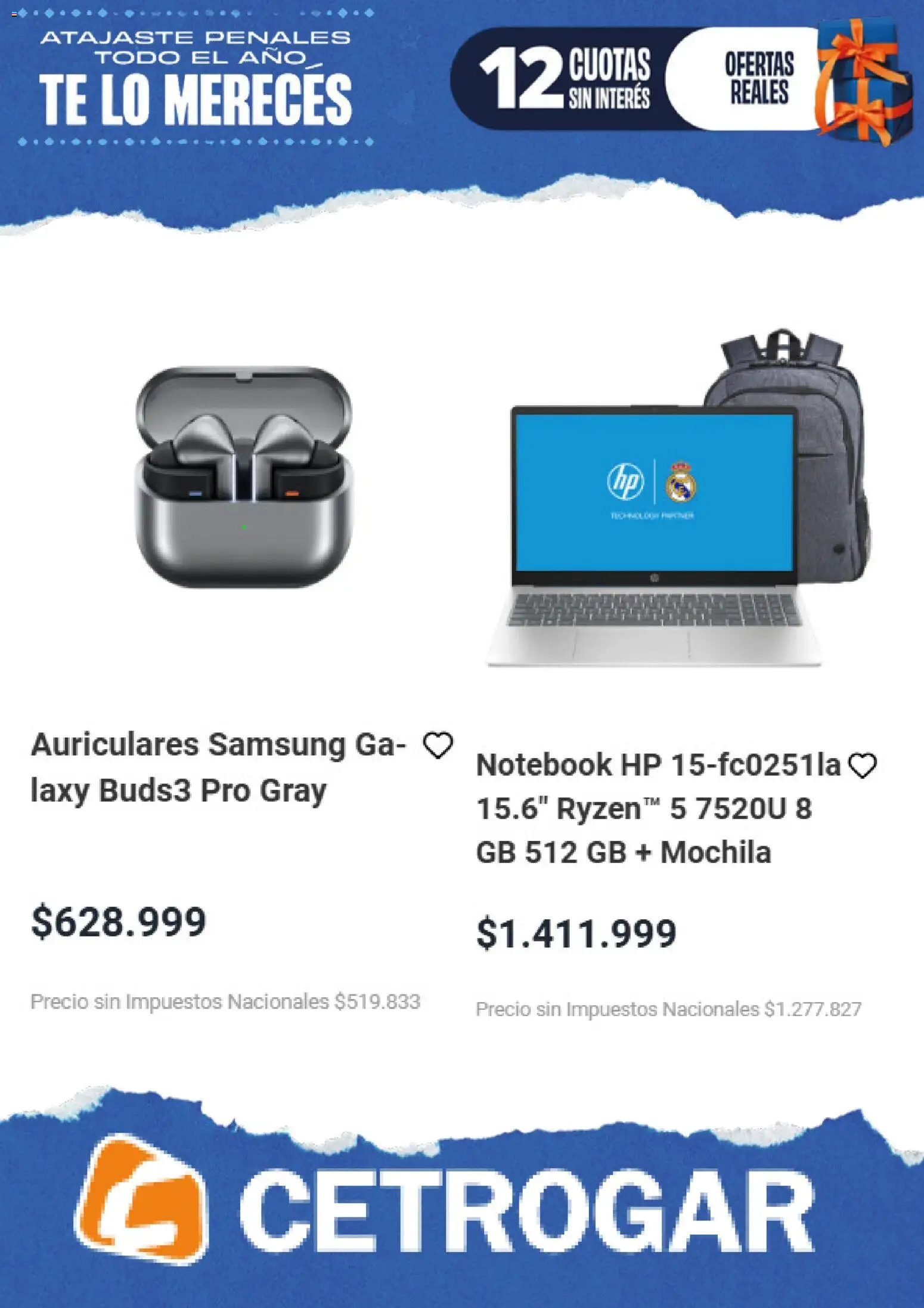 Cetrogar catálogo │ válido desde el 02.12.2025 | Página: 6 | Productos: Auriculares, Notebook, Mochila, Té