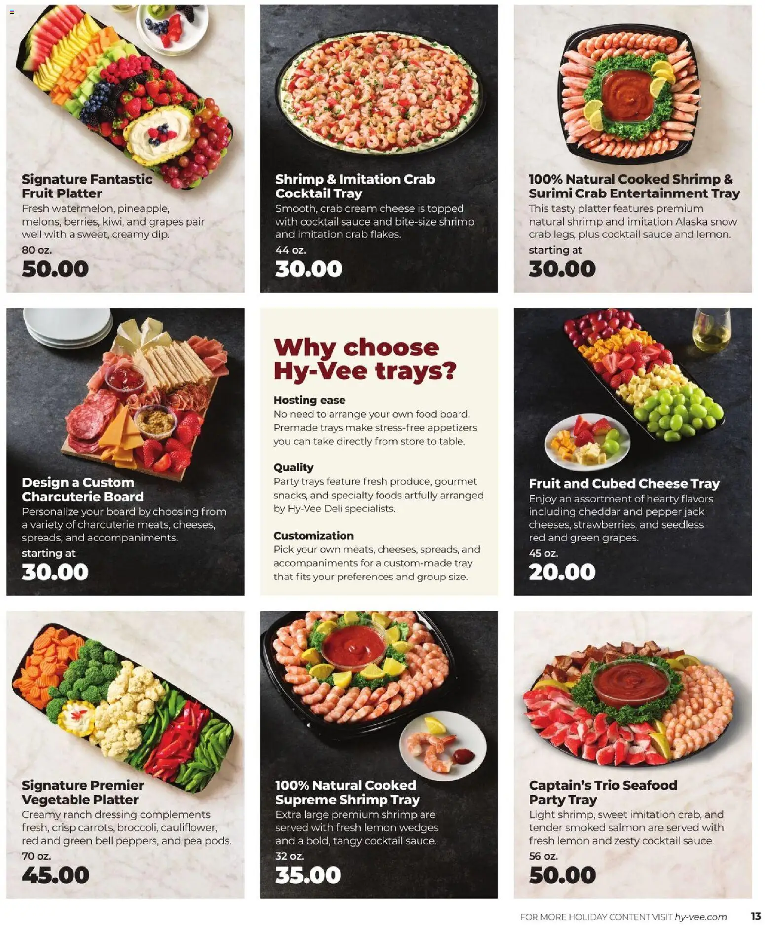 HyVee Holiday Entertaining - valid from 10.11.2025 | Page: 15 | Products: Cheese, Sauce, Pea, Grapes