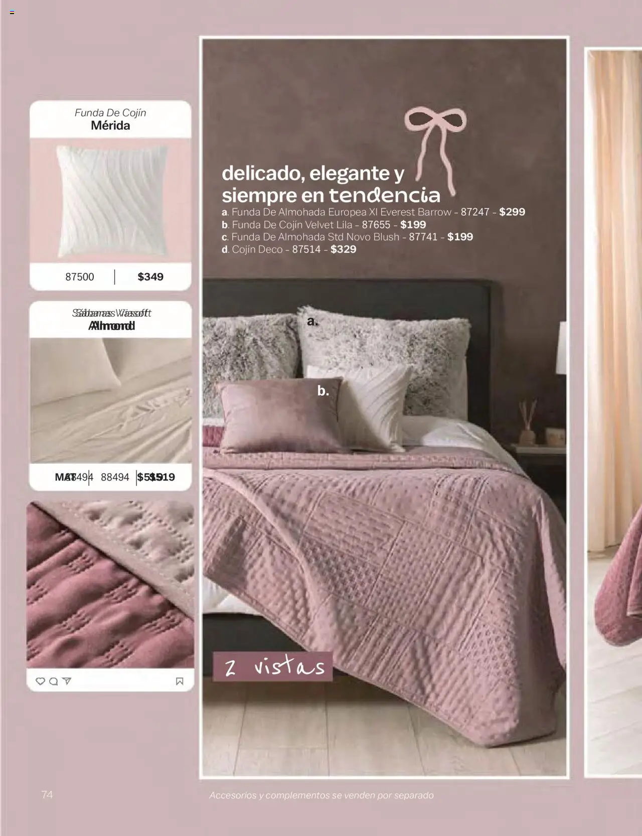 Nuevas ofertas de Vianney válidas en toda la República Mexicana desde el 24.01.2025. ¡Encuentra las mejores ofertas en Vianney catálogo Chavos! | Página: 76 | Productos: Funda, Funda de almohada, Almohada