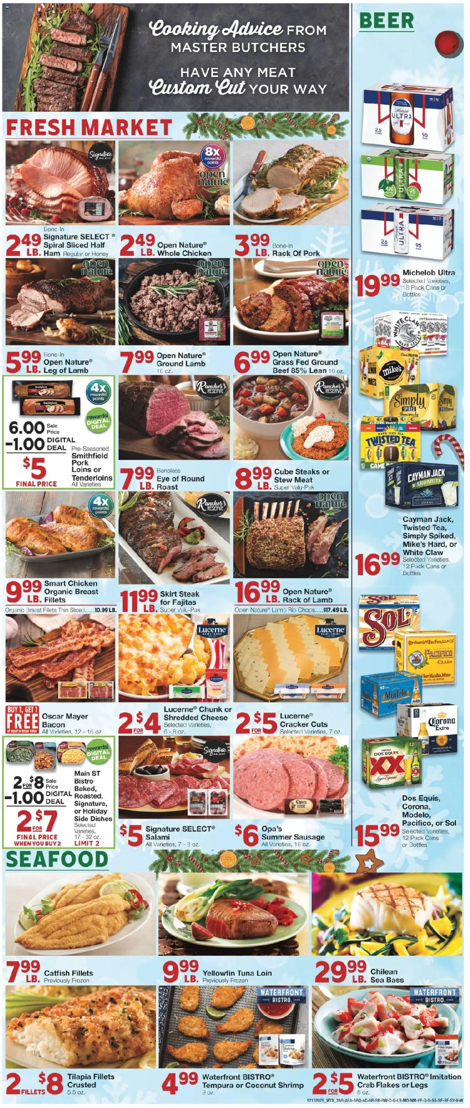 United Supermarkets Weekly Ad - valid from 09.12.2025 | Page: 3 | Products: Salami, Beef, Seafood, Lemon