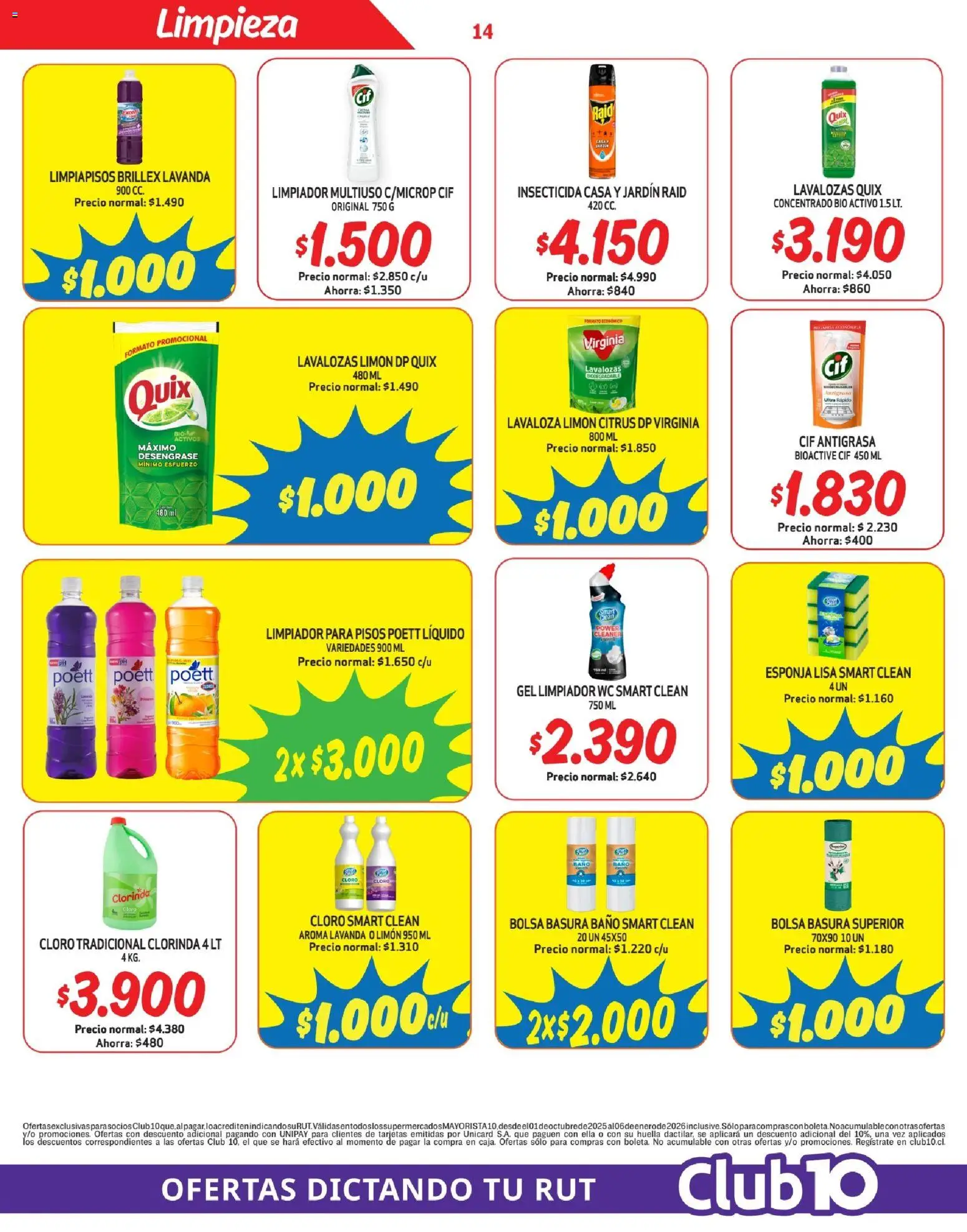 Mayorista 10 Ofertas │ válido desde el 01.12.2025 | Página: 14 | Productos: Esponja, Antigrasa, Cloro, Baño