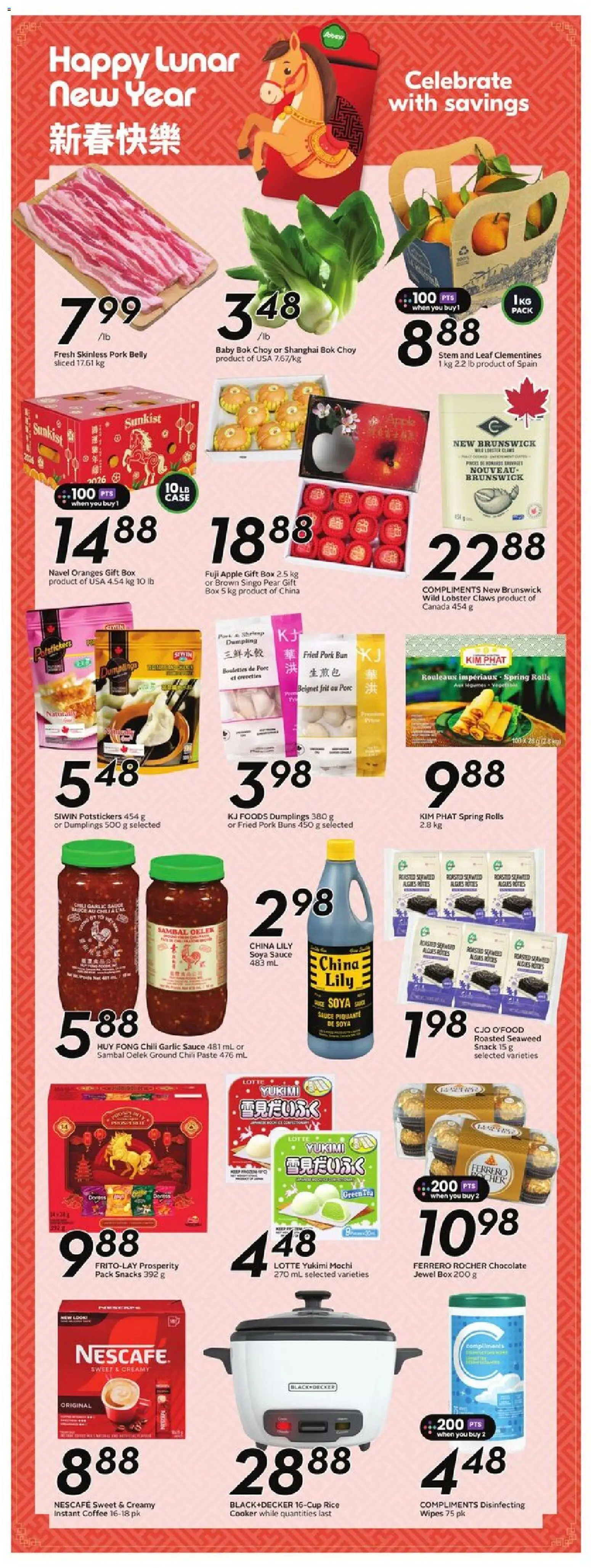 Sobeys flyer valid from 29.01.2026 | Page: 13 | Products: Box, Chocolate, Pork, Oranges
