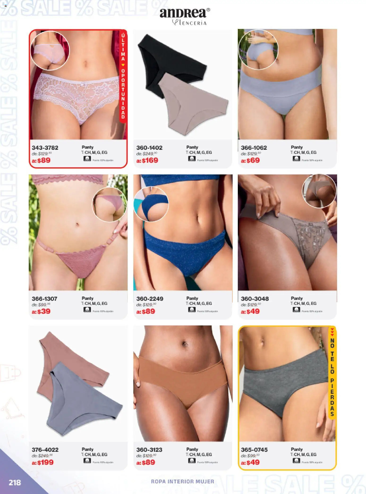 Nuevas ofertas de Andrea válidas en toda la República Mexicana desde el 21.12.2025. ¡Encuentra las mejores ofertas en Andrea catálogo Outlet! | Página: 218 | Productos: Ropa, Ropa interior