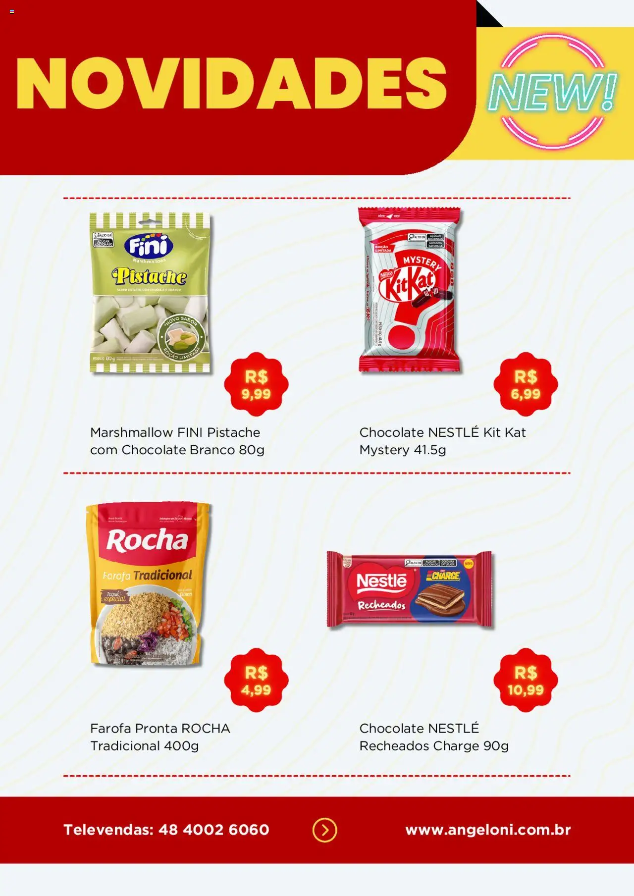 Angeloni Folheto - válido de 22.10.2025 | Página: 7 | Produtos: Pistache, Chocolate, Kit Kat, Farofa