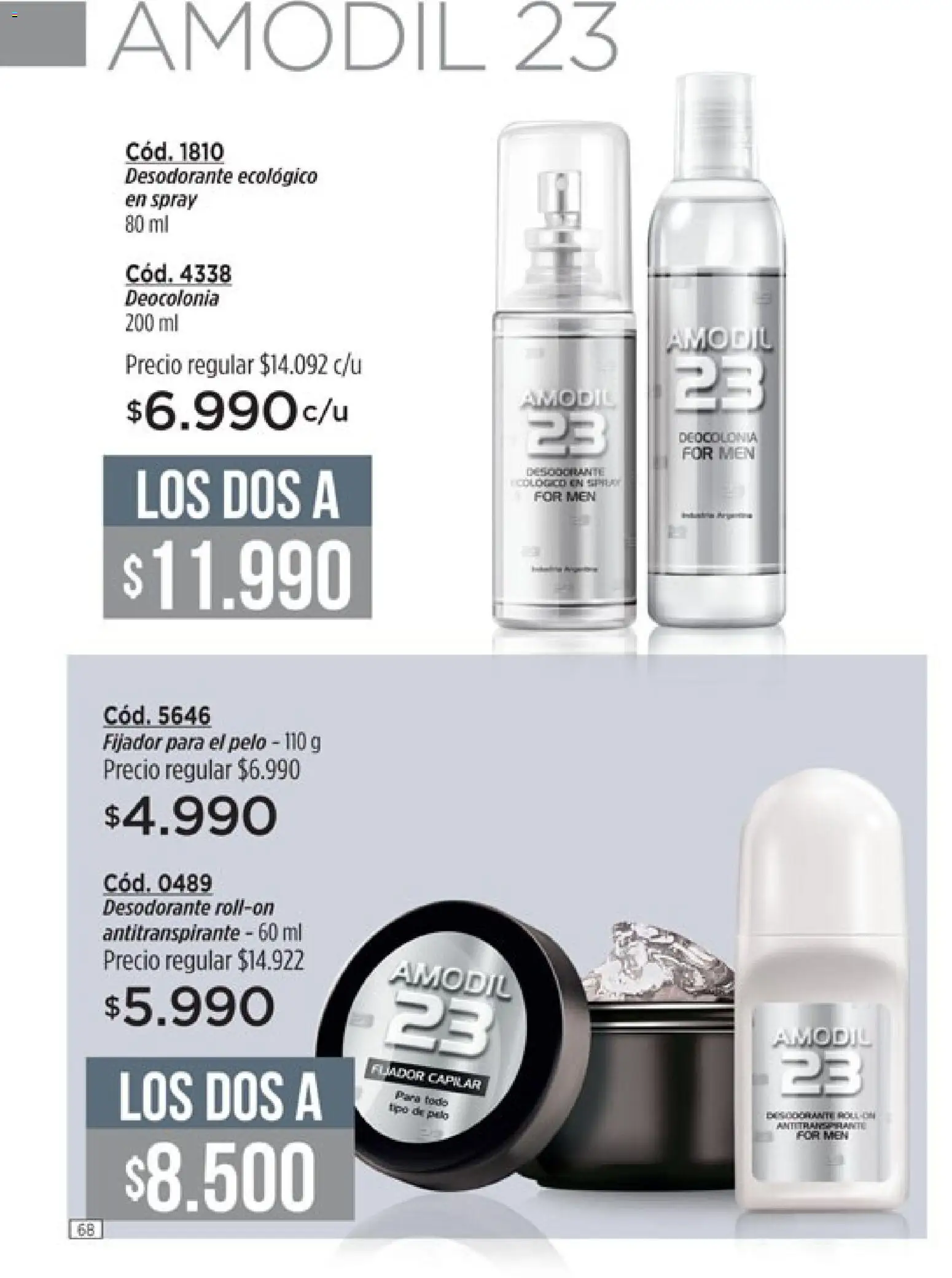 Catálogo Amodil Campaña 6 │ válido desde el 04.03.2026 | Página: 68 | Productos: Fijador, Desodorante, Antitranspirante