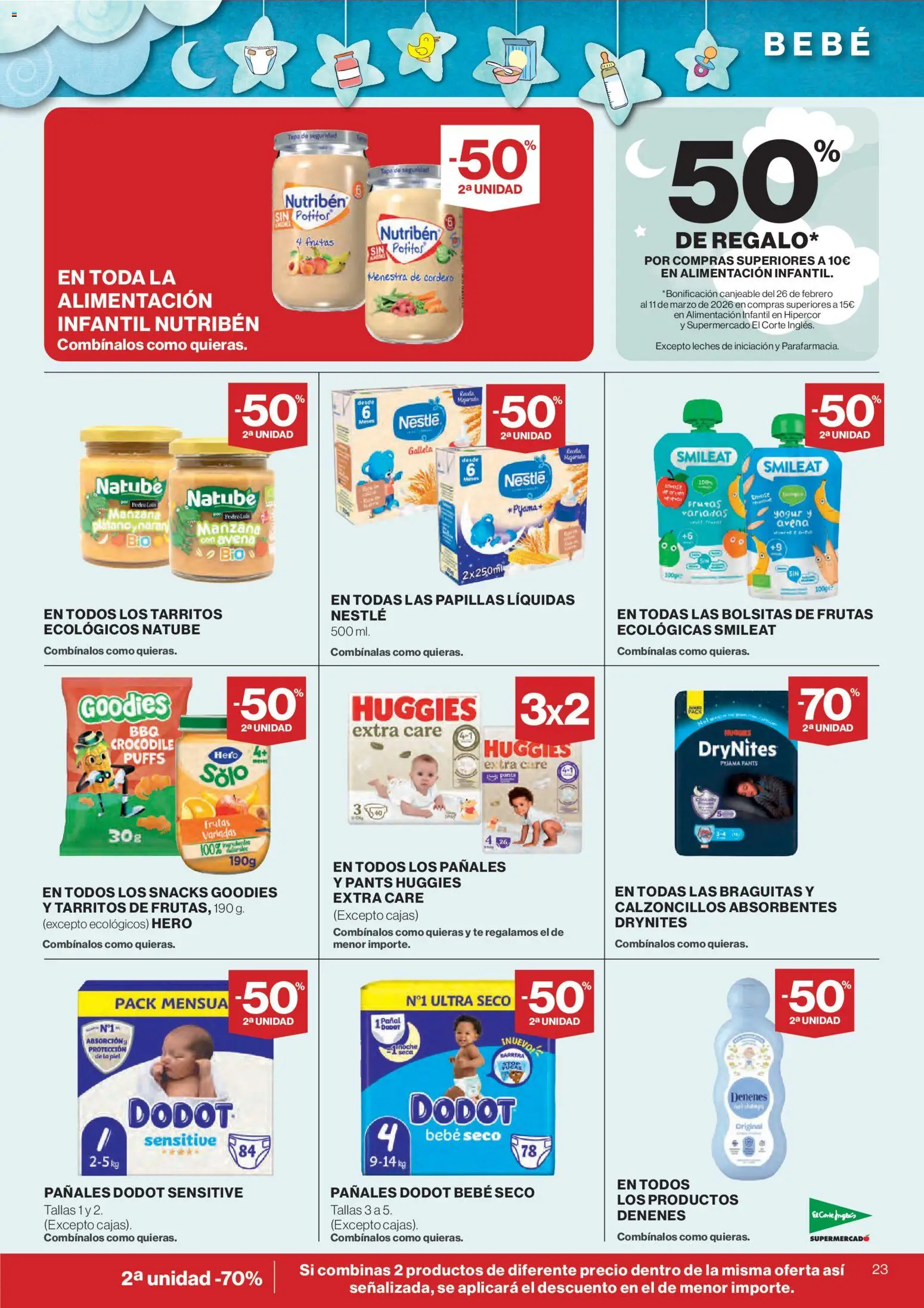 Nuevas ofertas de El Corte Inglés válidas en toda la República Mexicana desde el 12.02.2026. ¡Encuentra las mejores ofertas en El Corte Inglés catálogo! | Página: 23 | Productos: Calzoncillos, Avena, Pañales, Té