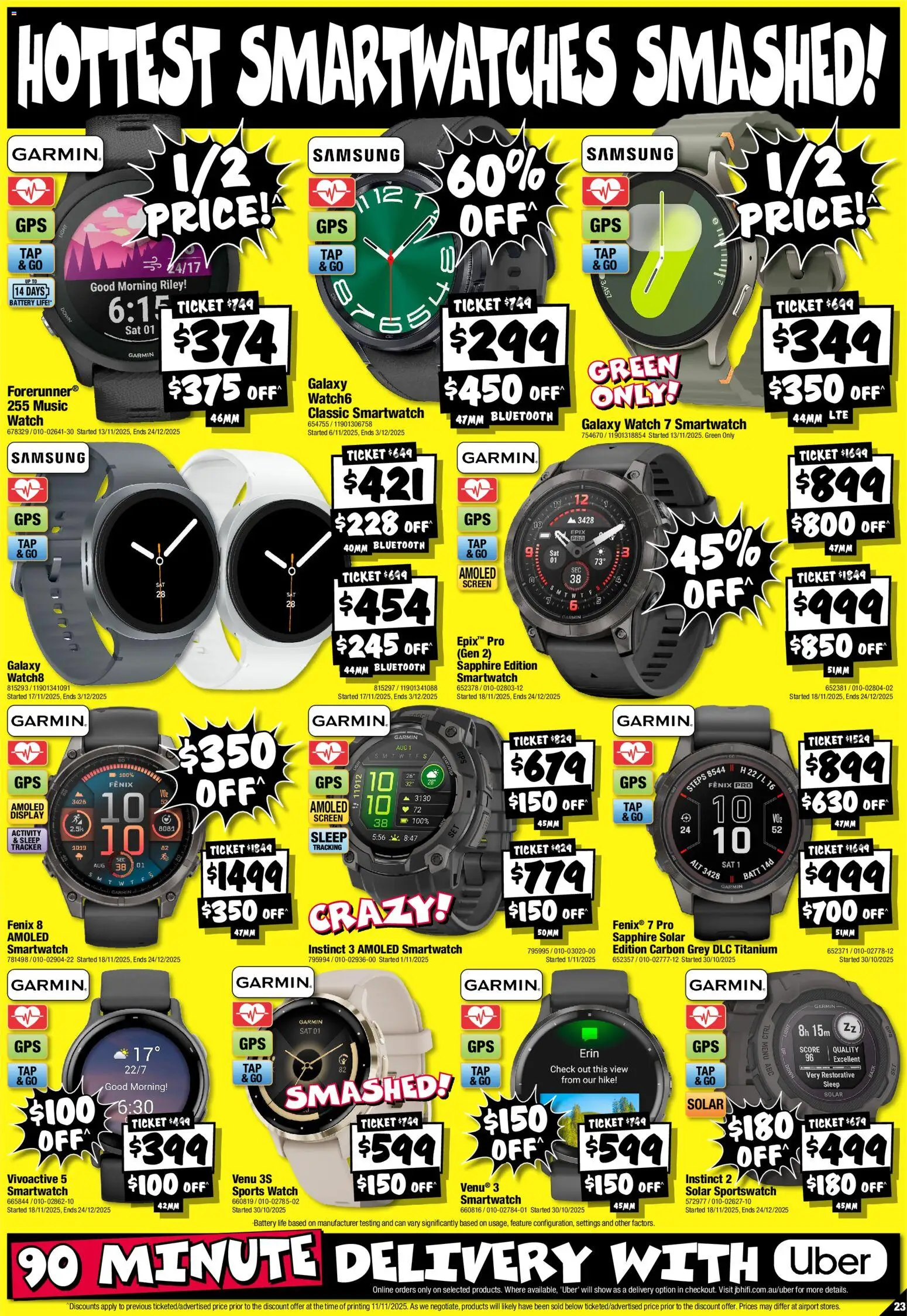 JB Hi-Fi catalogue - valid from 19.11.2025 | Page: 23 | Products: Battery, Watch, Screen, Smartwatch