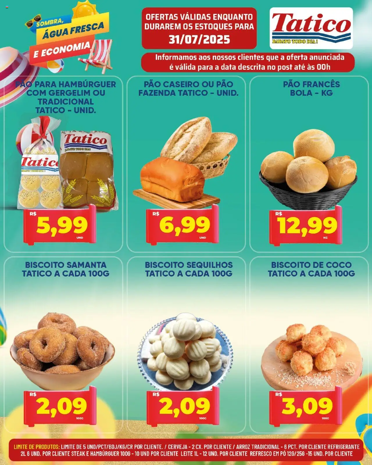 Tatico Folheto - válido de 01.08.2025 | Página: 36 | Produtos: Coco, Pó, Hambúrguer, Refrigerante