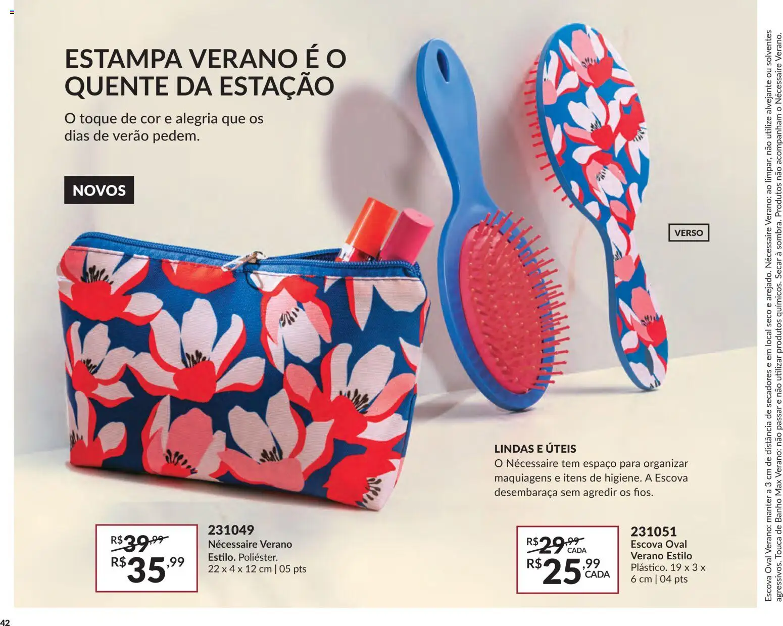 Avon Folheto - válido de 15.01.2026 | Página: 42 | Produtos: Touca, Alvejante, Necessaire, Touca de banho