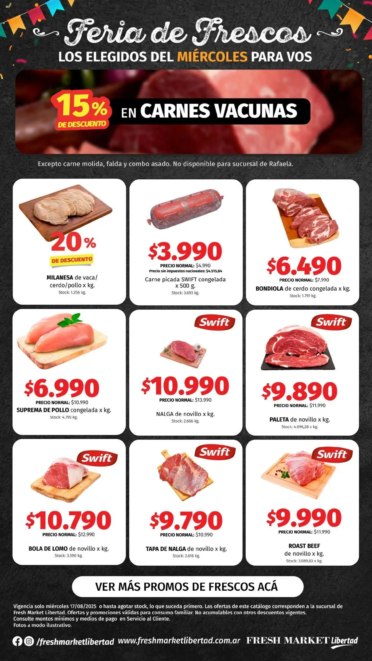 Hipermercado Libertad - Feria de Frescos  │ válido desde el 16.08.2025 | Página: 2 | Productos: Falda, Pollo, Milanesa, Cerdo