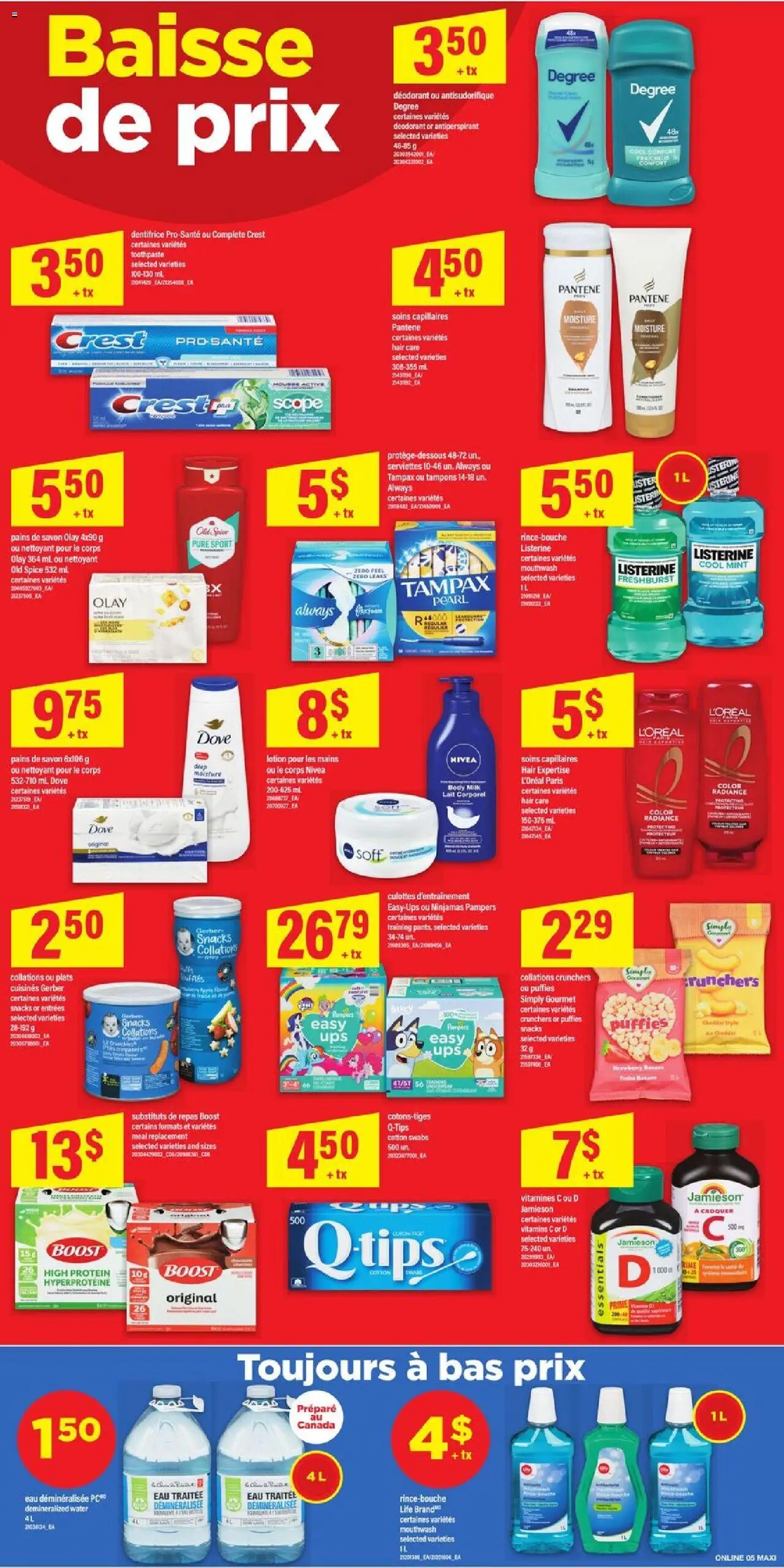 Maxi flyer valid from 23.10.2025 | Page: 10 | Products: Deodorant, Antiperspirant, Toothpaste, Milk