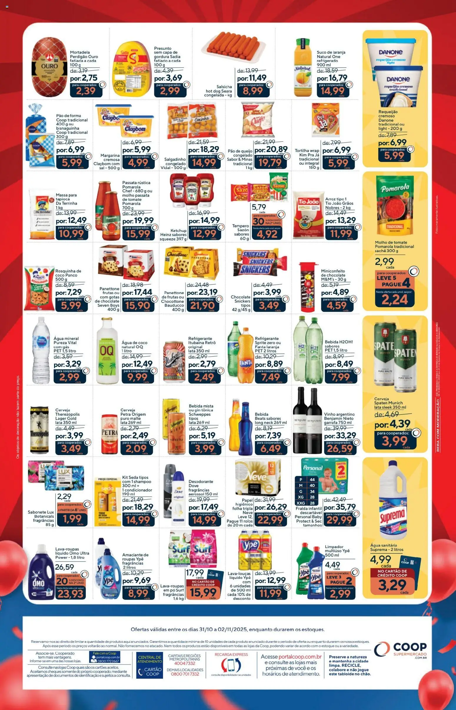 Coop Folheto - válido de 31.10.2025 | Página: 2 | Produtos: Condicionador, Tapioca, Pão, Água mineral