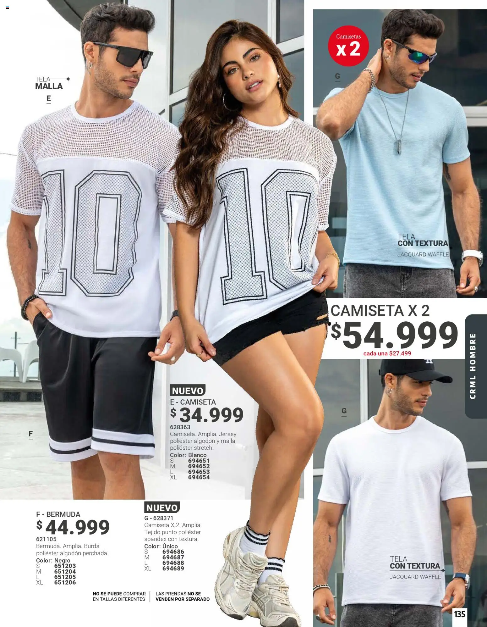 Carmel revista - valida desde el 01.01.2026 | Página: 135 | Productos: Algodón, Bermuda, Camiseta