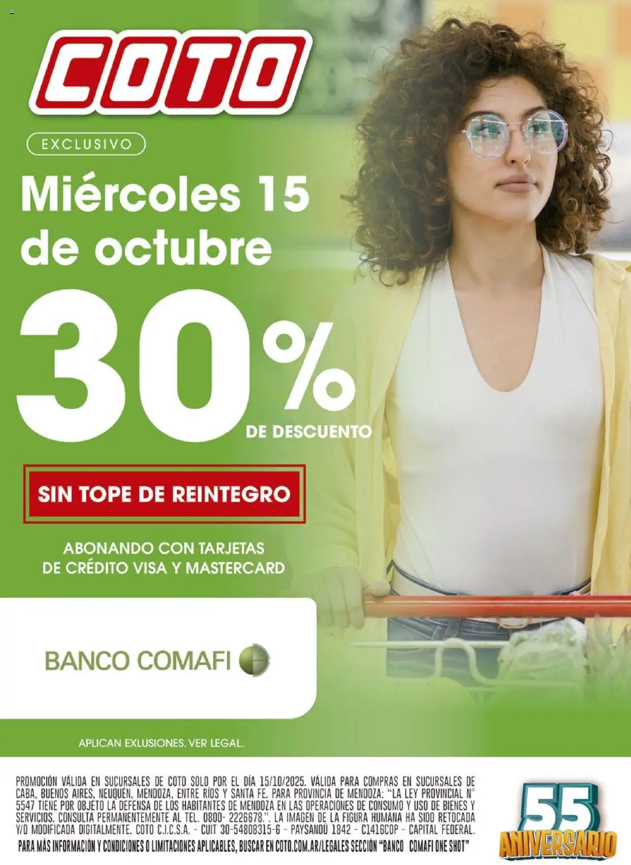 Coto - Comafi One Shot OCTUBRE │ válido desde el 15.10.2025 | Página: 1 | Productos: Banco