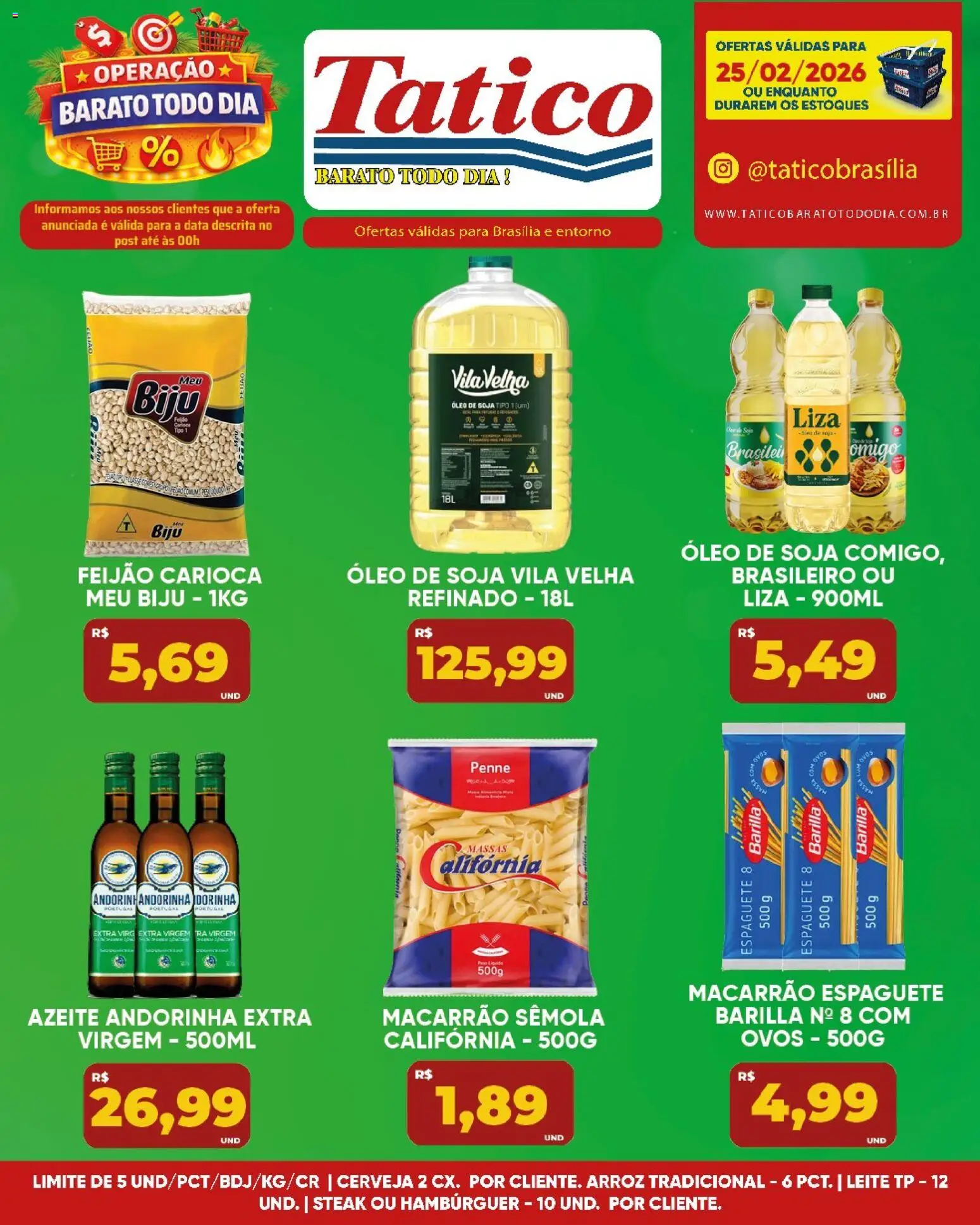Tatico Folheto - válido de 25.02.2026 | Página: 3 | Produtos: Espaguete, Leite, Ovos, Óleo
