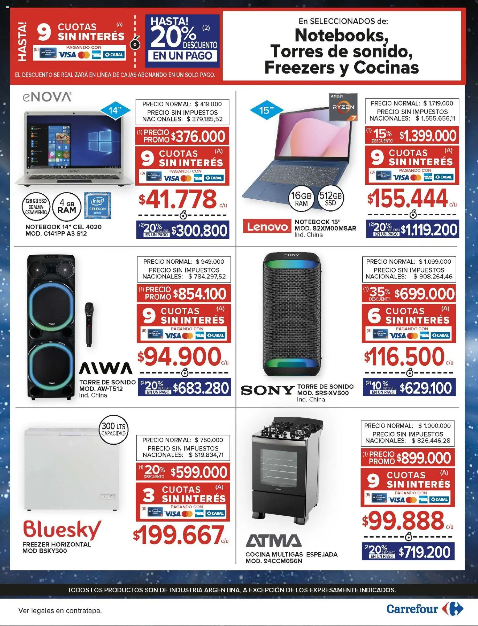 Carrefour ofertas │ válido desde el 26.11.2025 | Página: 32 | Productos: Cocina, Freezer, Notebook, Té