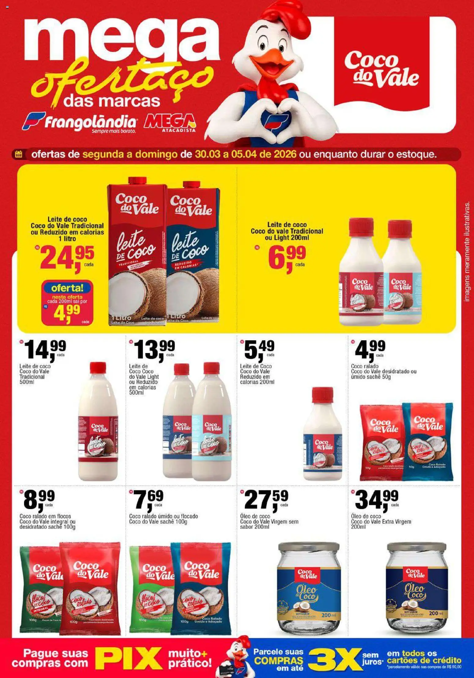 Frangolândia Folheto - válido de 03.04.2026 | Página: 6 | Produtos: Leite, Flocos, Óleo de coco, Leite de coco