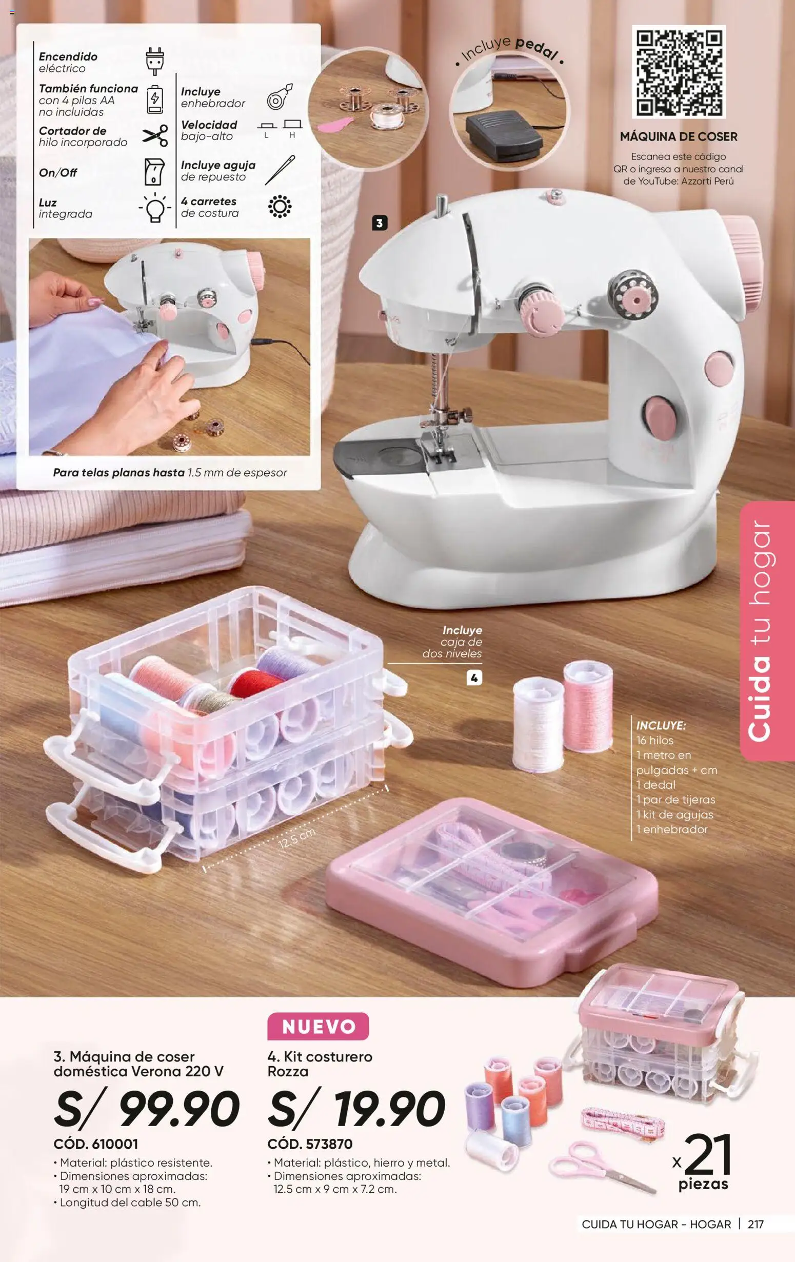 Catálogo Azzorti válido desde 14.04.2026 | Página: 221 | Productos: Caja, Cable, Cortador, Máquina de coser