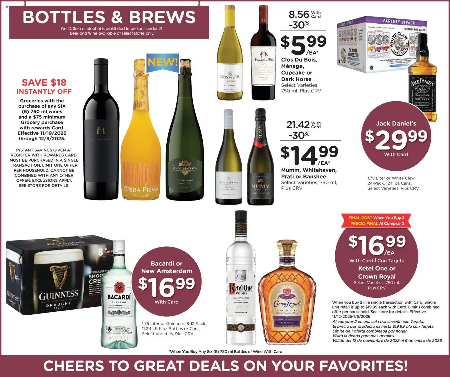 Ralphs Weekly Ad - valid from 03.12.2025 | Page: 11 | Products: Wine, Beer, Vodka, Cupcake