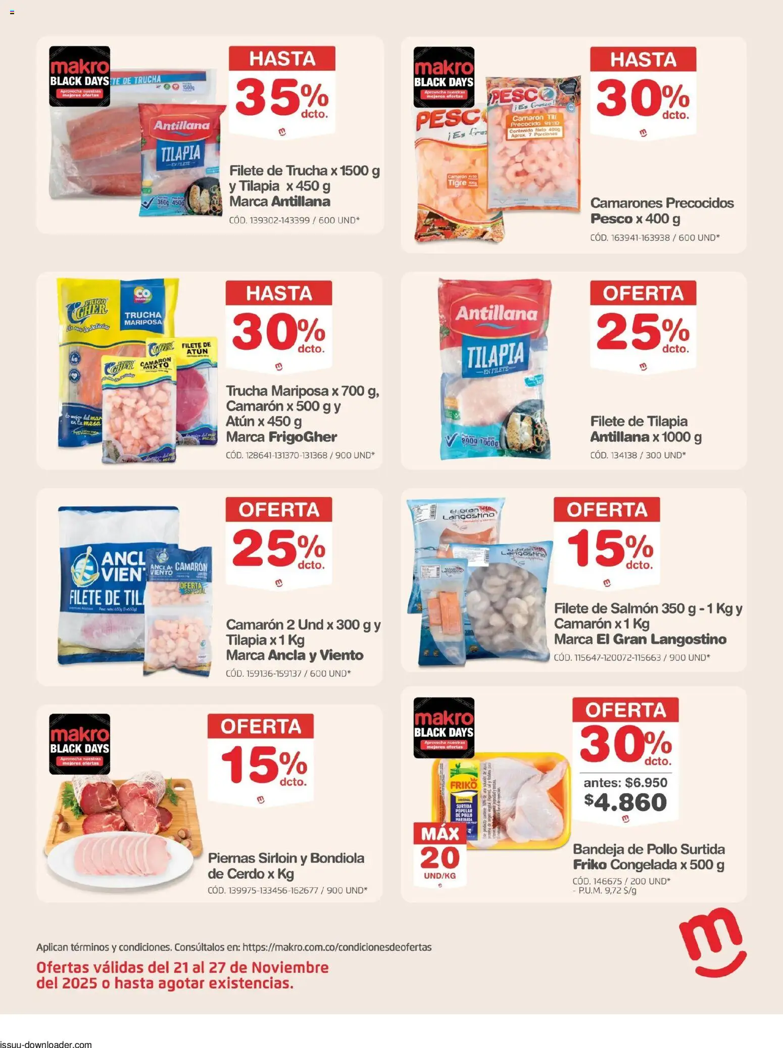 Makro revista - valida desde el 21.11.2025 | Página: 13 | Productos: Té, Pollo, Atún, Ducha Bidet