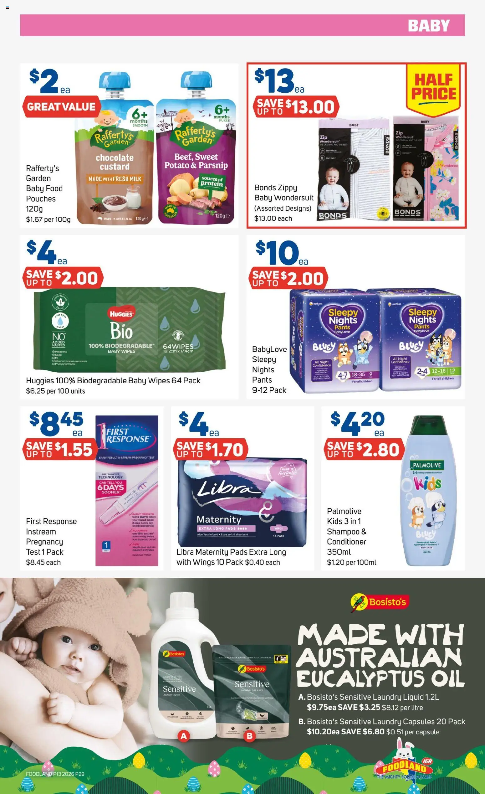 Foodland catalogue - valid from 25.03.2026 | Page: 29 | Products: Milk, Shampoo, Chocolate, Laundry
