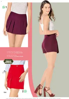 Vista previa de SC Pakar Catálogo Ropa y Accesorios, nuevo folleto de la tienda, válido en México a partir del 24.07.2025 | Página: 104 | Productos: Vino, Falda, Short