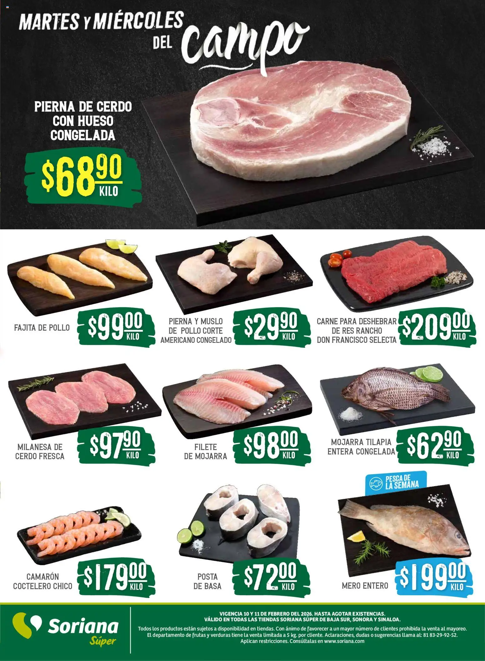 Nuevas ofertas de Soriana válidas en toda la República Mexicana desde el 10.02.2026. ¡Encuentra las mejores ofertas en Soriana - Martes y Miércoles del Campo Súper: BCS, Son y Sin! | Página: 5