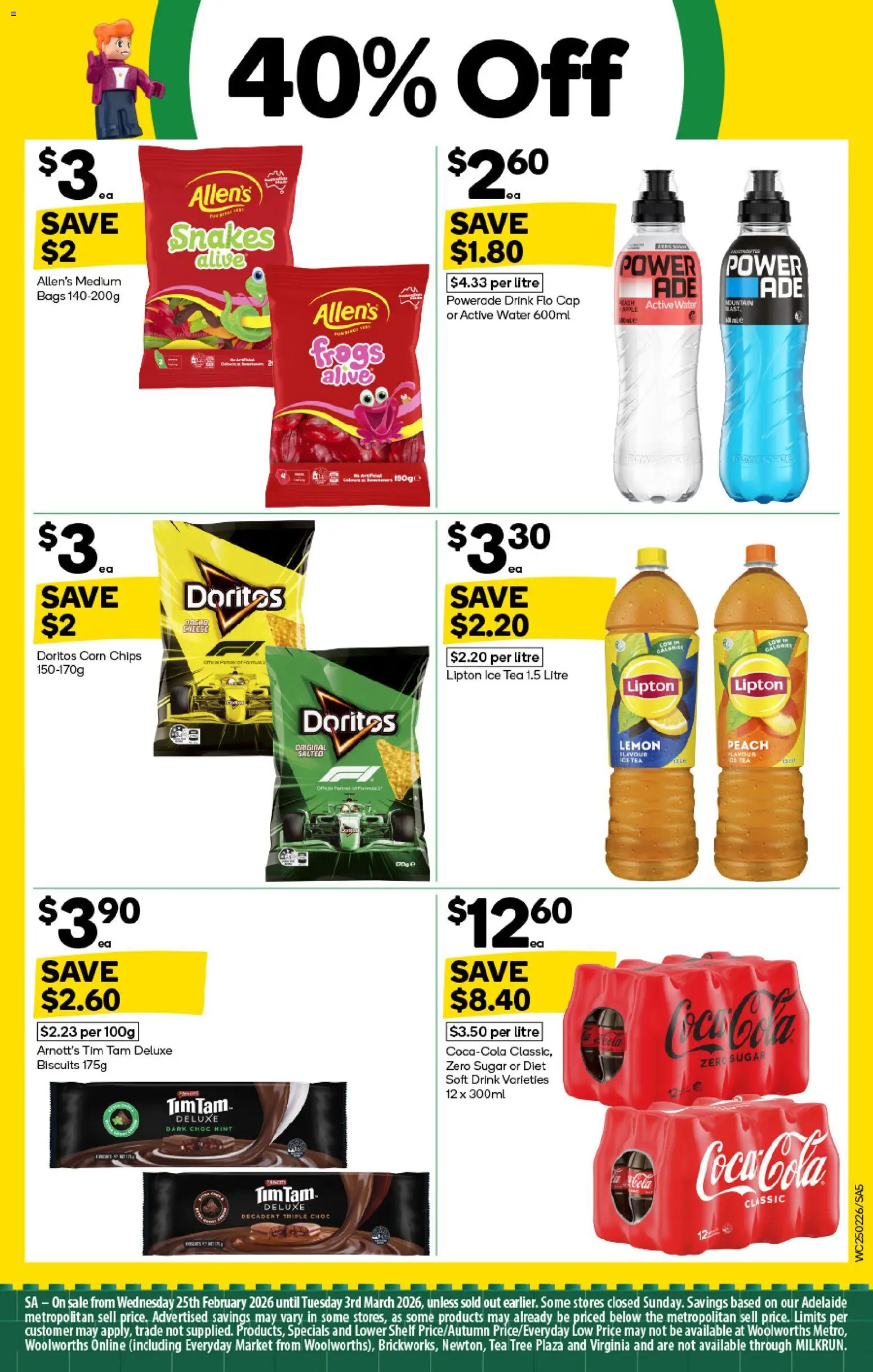 Woolworths catalogue - valid from 25.02.2026 | Page: 5 | Products: Tea, Coca Cola, Chips, Lemon
