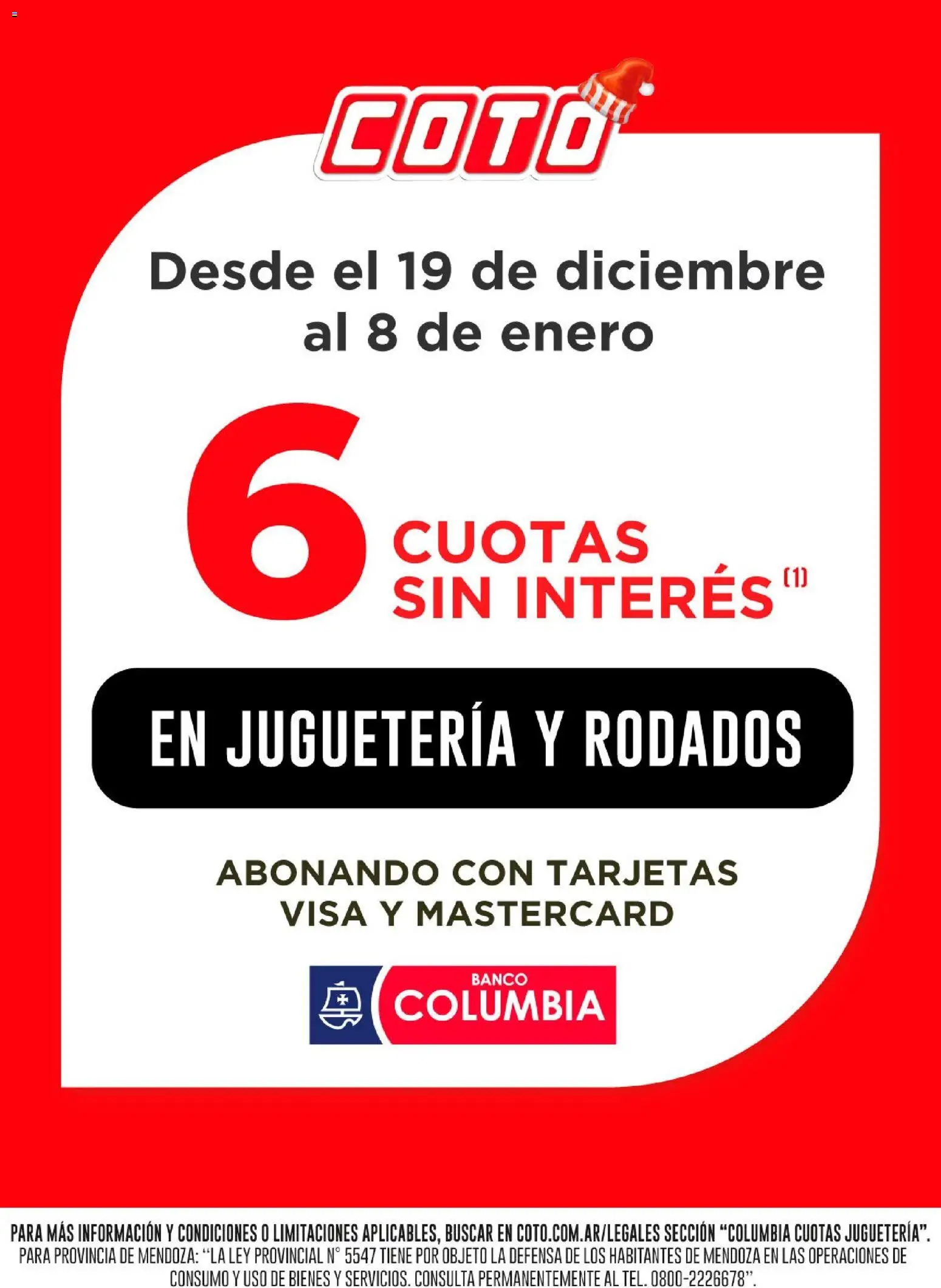 Coto - S Jugueteriasyrodados Columbia │ válido desde el 19.12.2025 | Página: 1 | Productos: Banco
