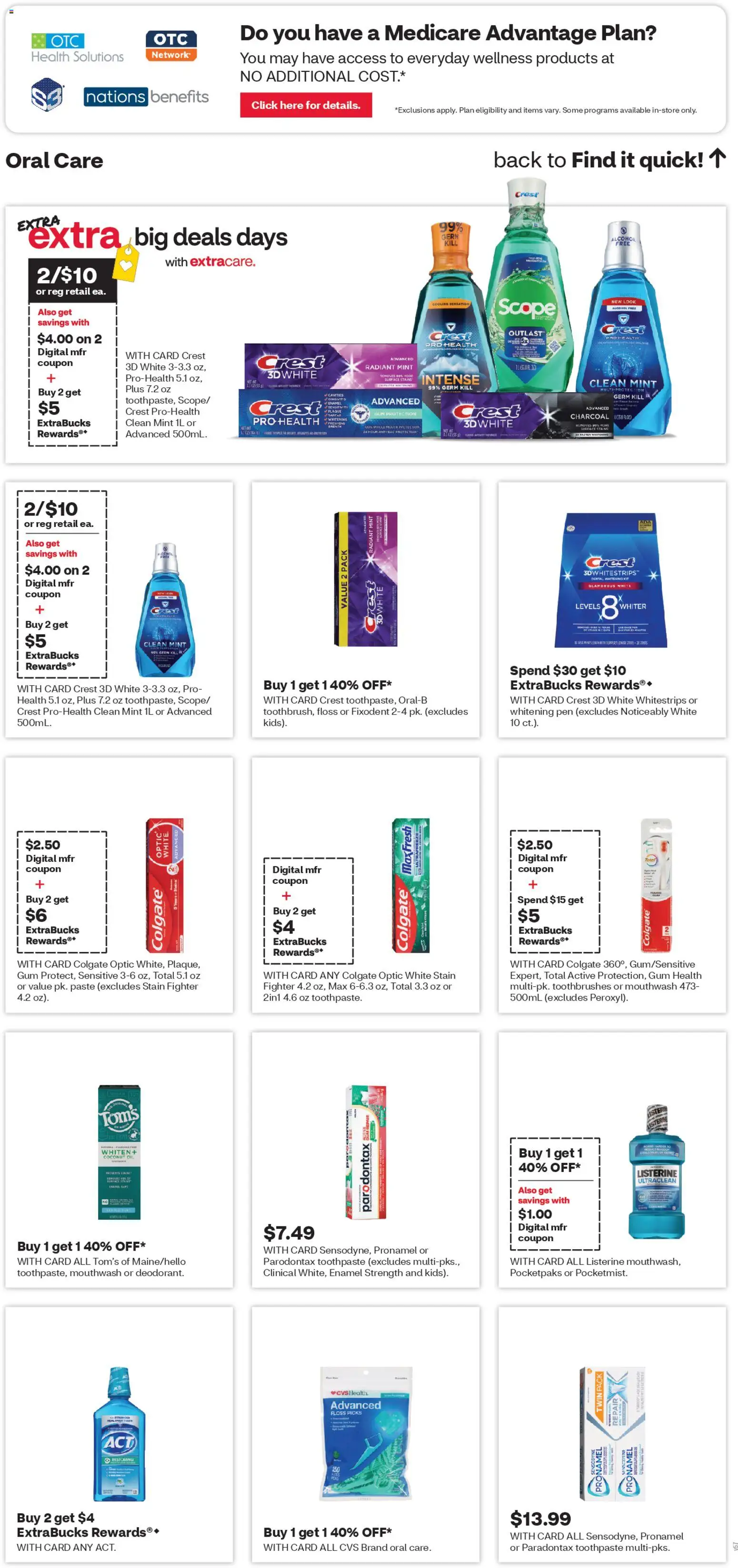 CVS Pharmacy Weekly Ad - WA - valid from 11.01.2026 | Page: 13 | Products: Oil, Toothpaste, Mouthwash, Gun