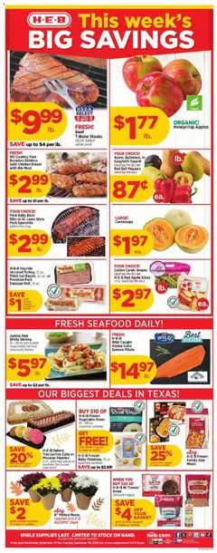 Preview of H-E-B weekly ads valid from 24.09.2025