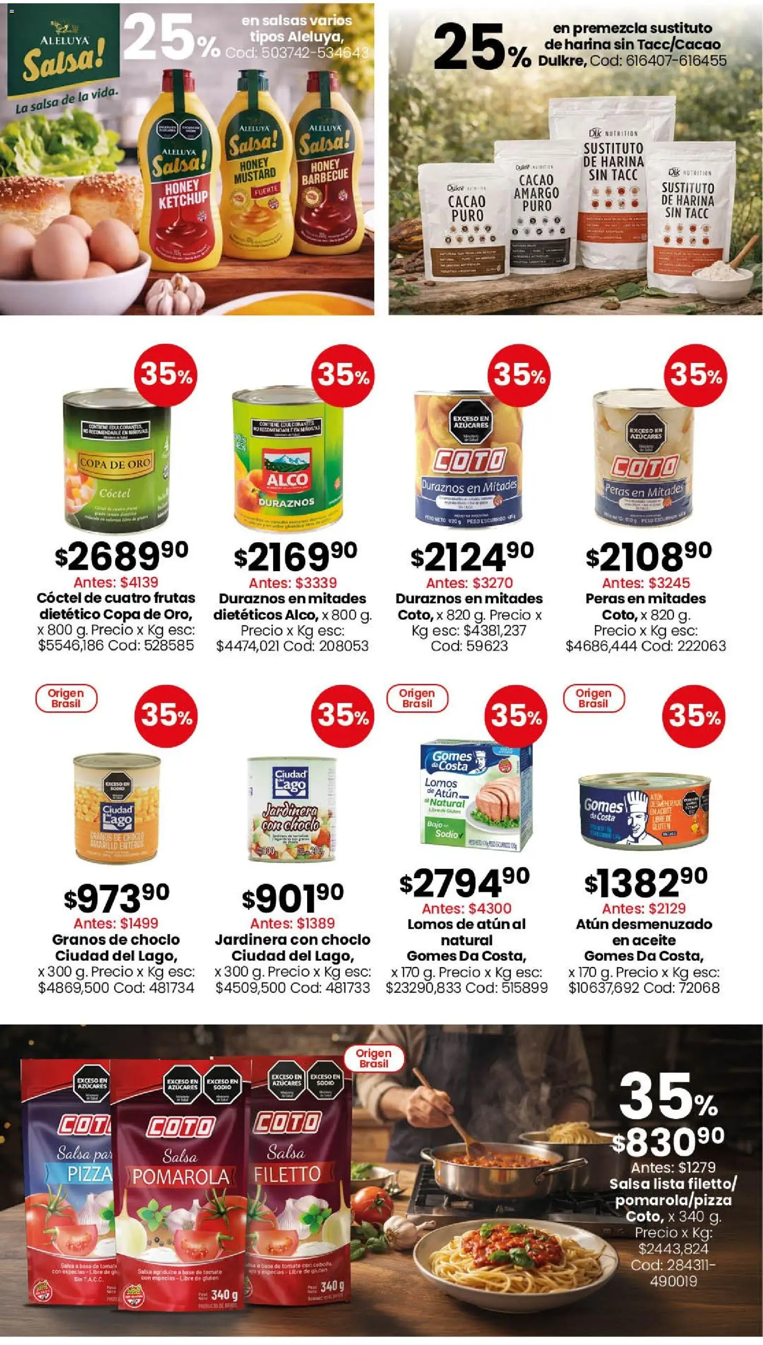 Coto - Ofertas Semanales │ válido desde el 20.04.2026 | Página: 3 | Productos: Cebolla, Tomate, Pizza, Cacao