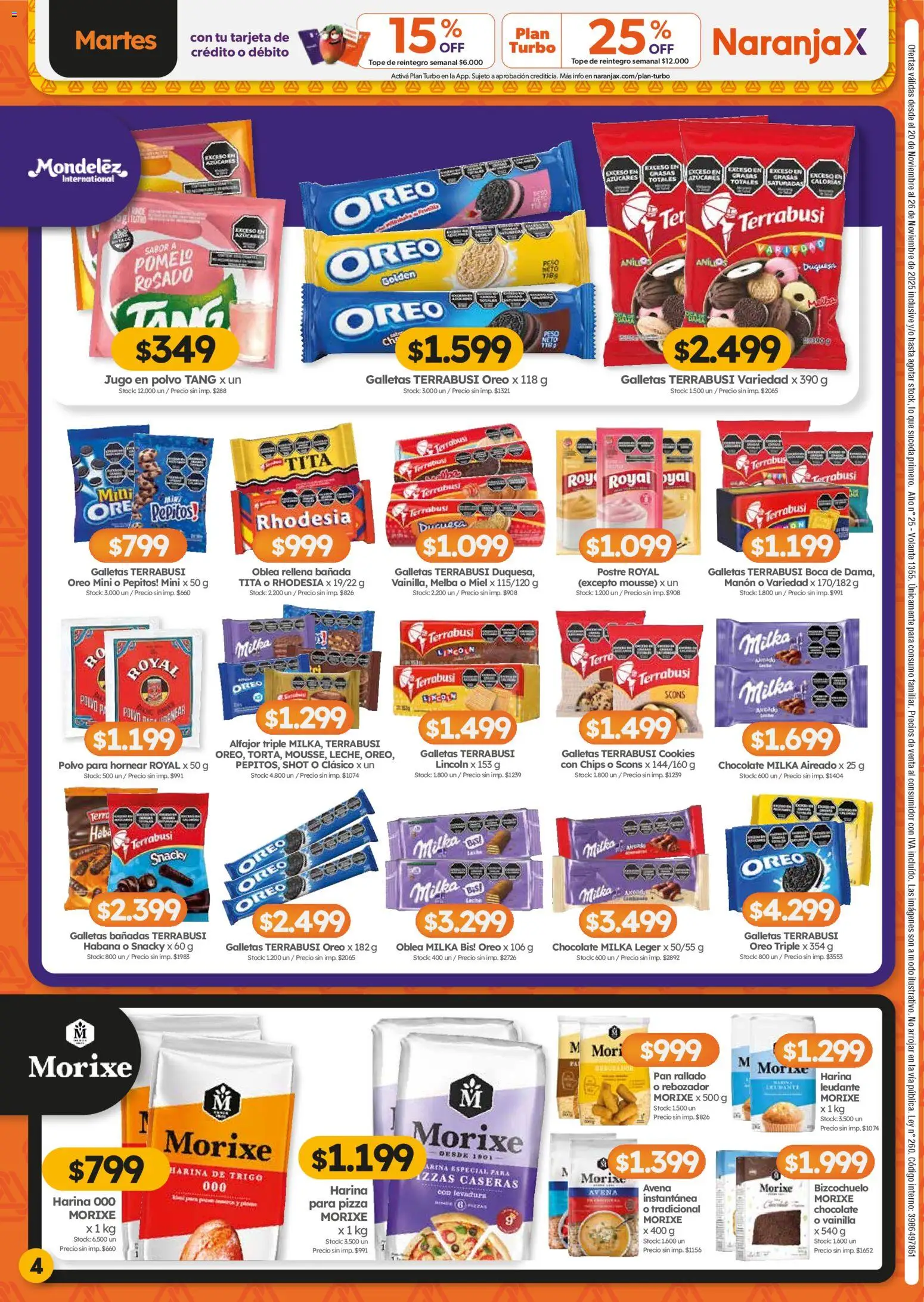 Cordiez ofertas │ válido desde el 20.11.2025 | Página: 4 | Productos: Polvo, Pomelo, Pan, Jugo