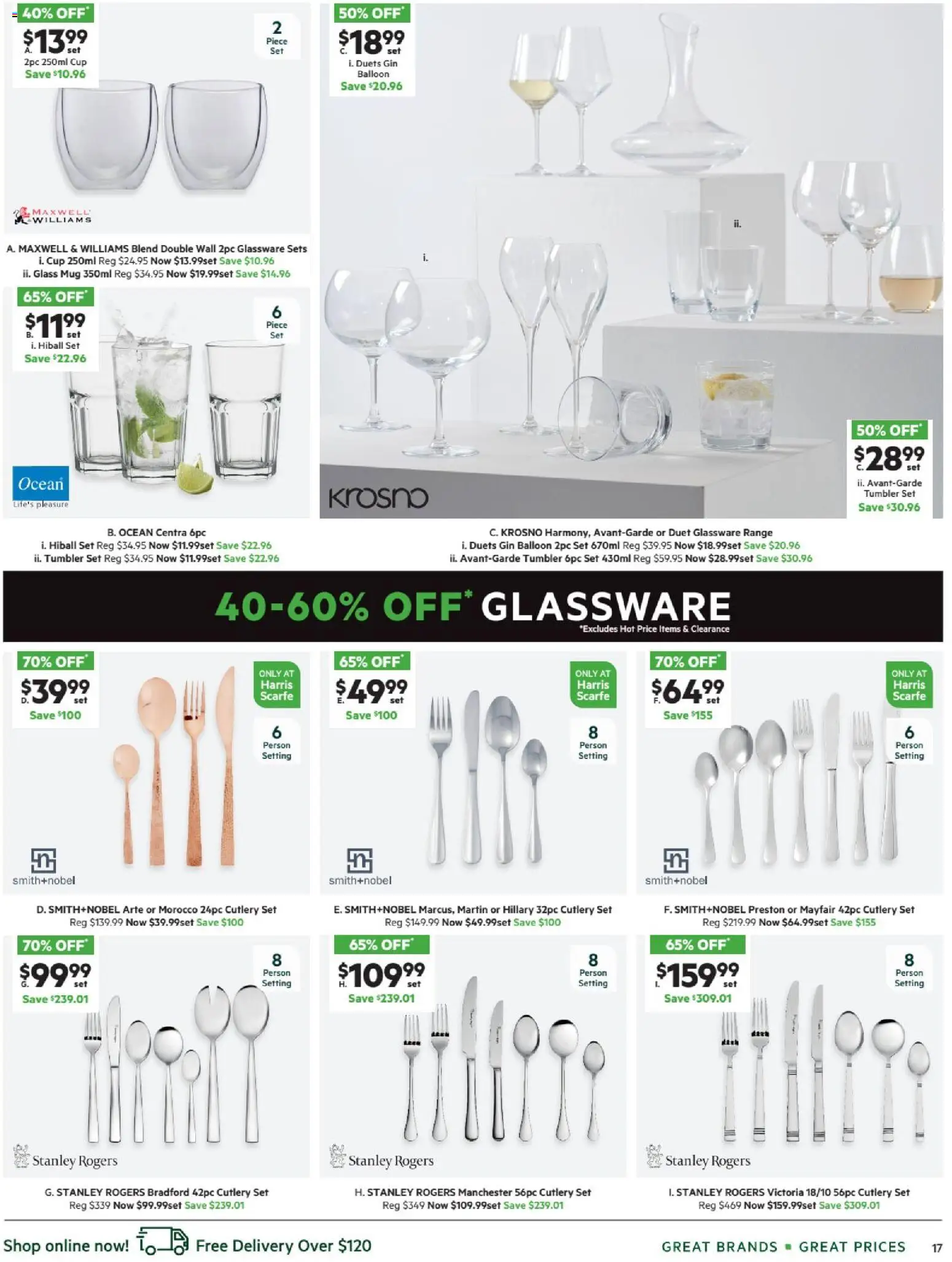 Harris Scarfe catalogue - valid from 20.11.2025 | Page: 17 | Products: Cutlery, Glassware, Gin