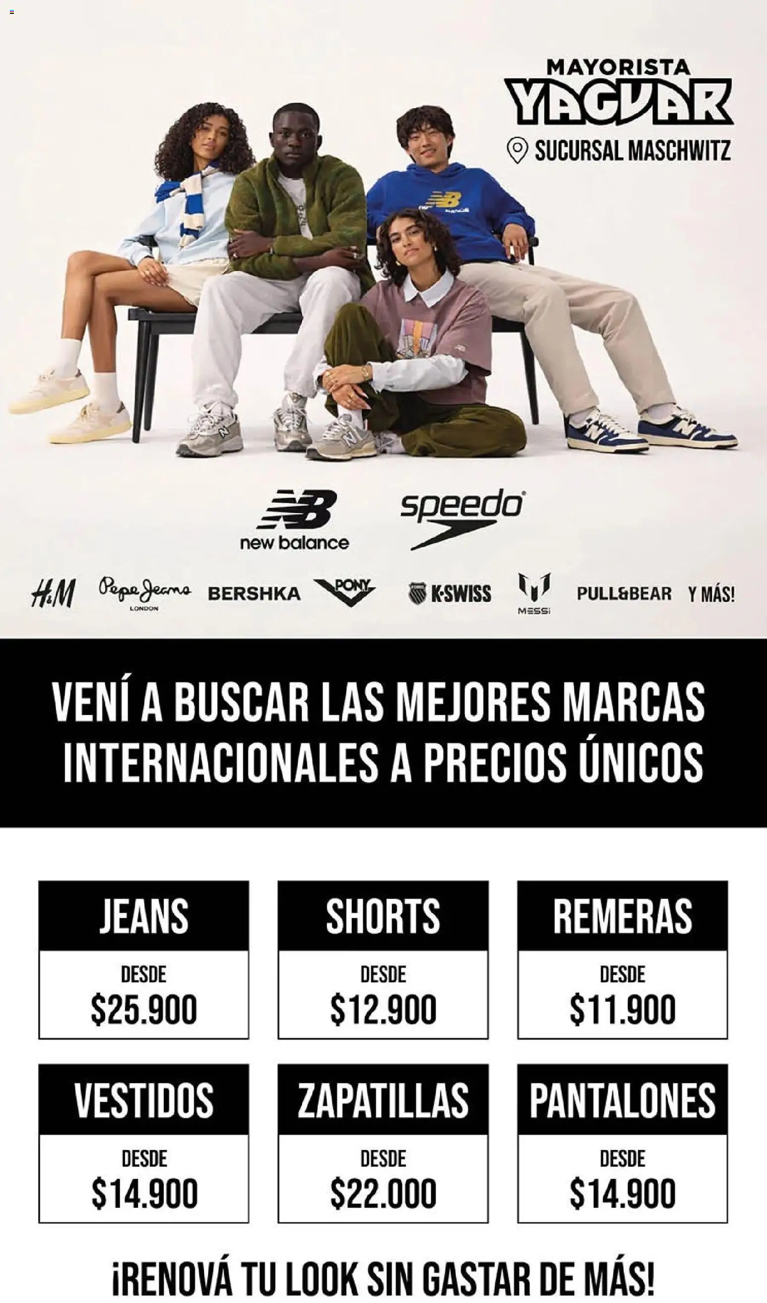 Yaguar - Outlet Premium Buenos Aires │ válido desde el 17.04.2026 | Página: 1 | Productos: Pantalones, Zapatillas