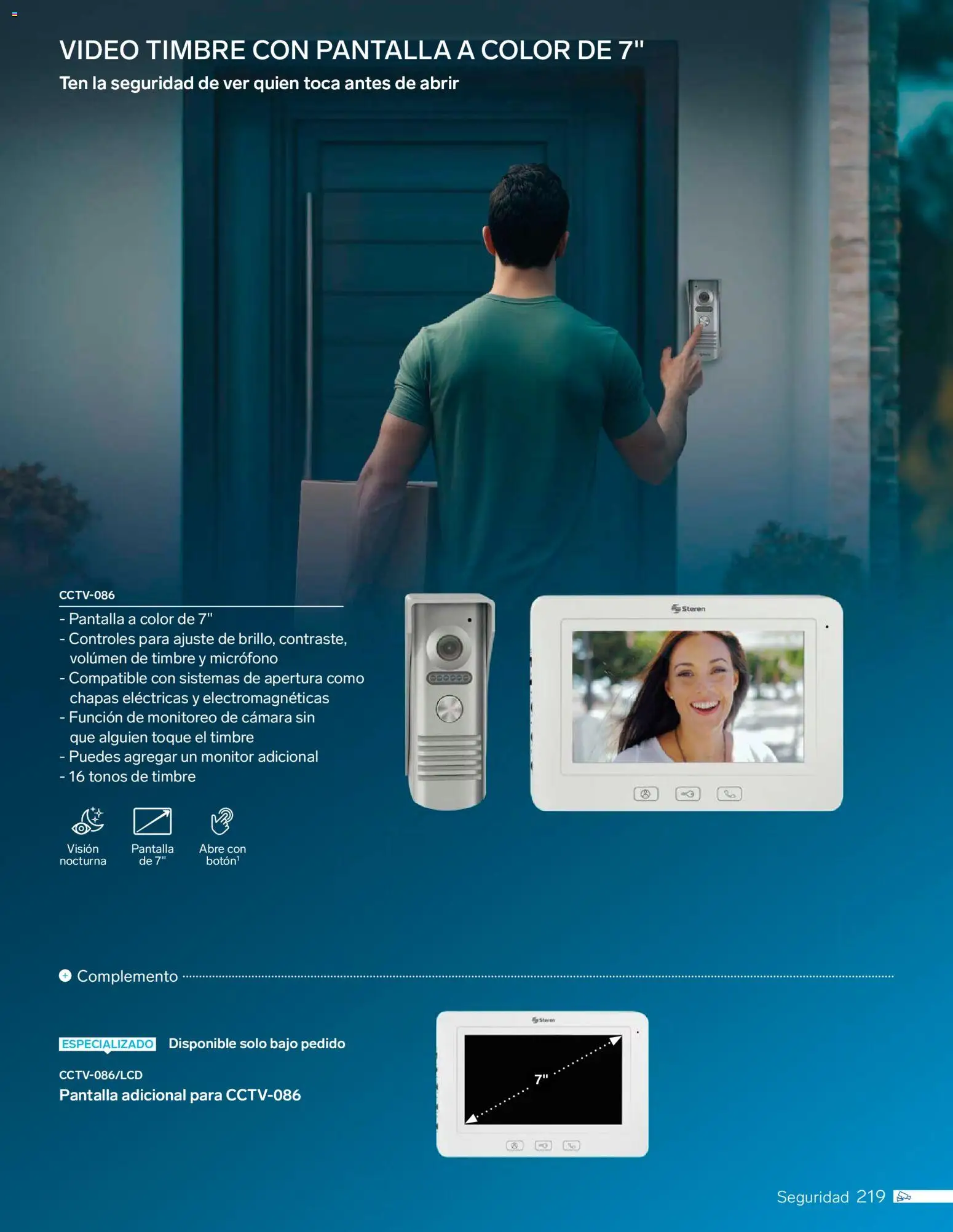 Nuevas ofertas de Steren válidas en toda la República Mexicana desde el 01.01.2026. ¡Encuentra las mejores ofertas en Steren catálogo! | Página: 231 | Productos: Timbre, Monitor, Cámara, Video