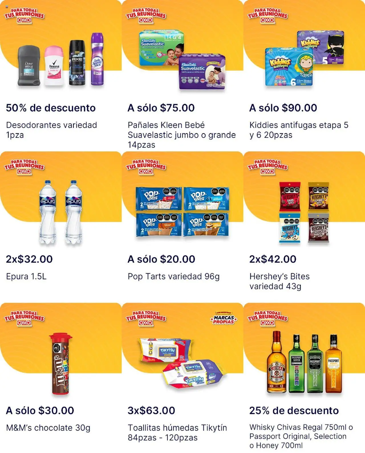 Nuevas ofertas de OXXO válidas en toda la República Mexicana desde el 21.08.2025. ¡Encuentra las mejores ofertas en OXXO - Folleto! | Página: 13 | Productos: Toallitas húmedas, Chocolate, Pañales, Whisky