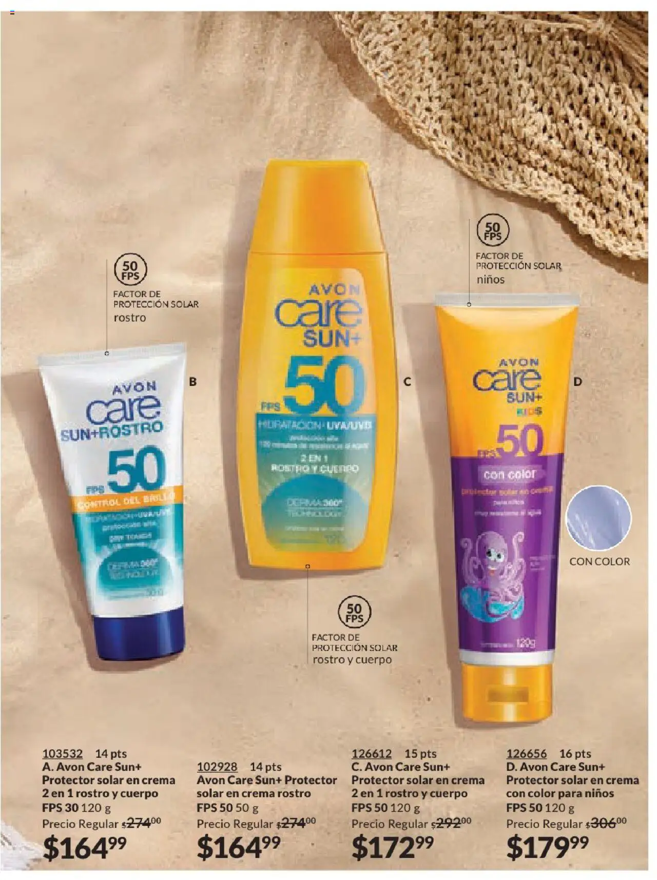 Nuevas ofertas de AVON válidas en toda la República Mexicana desde el 17.03.2025. ¡Encuentra las mejores ofertas en AVON campaña 7 2025! | Página: 182 | Productos: Crema, Protector solar