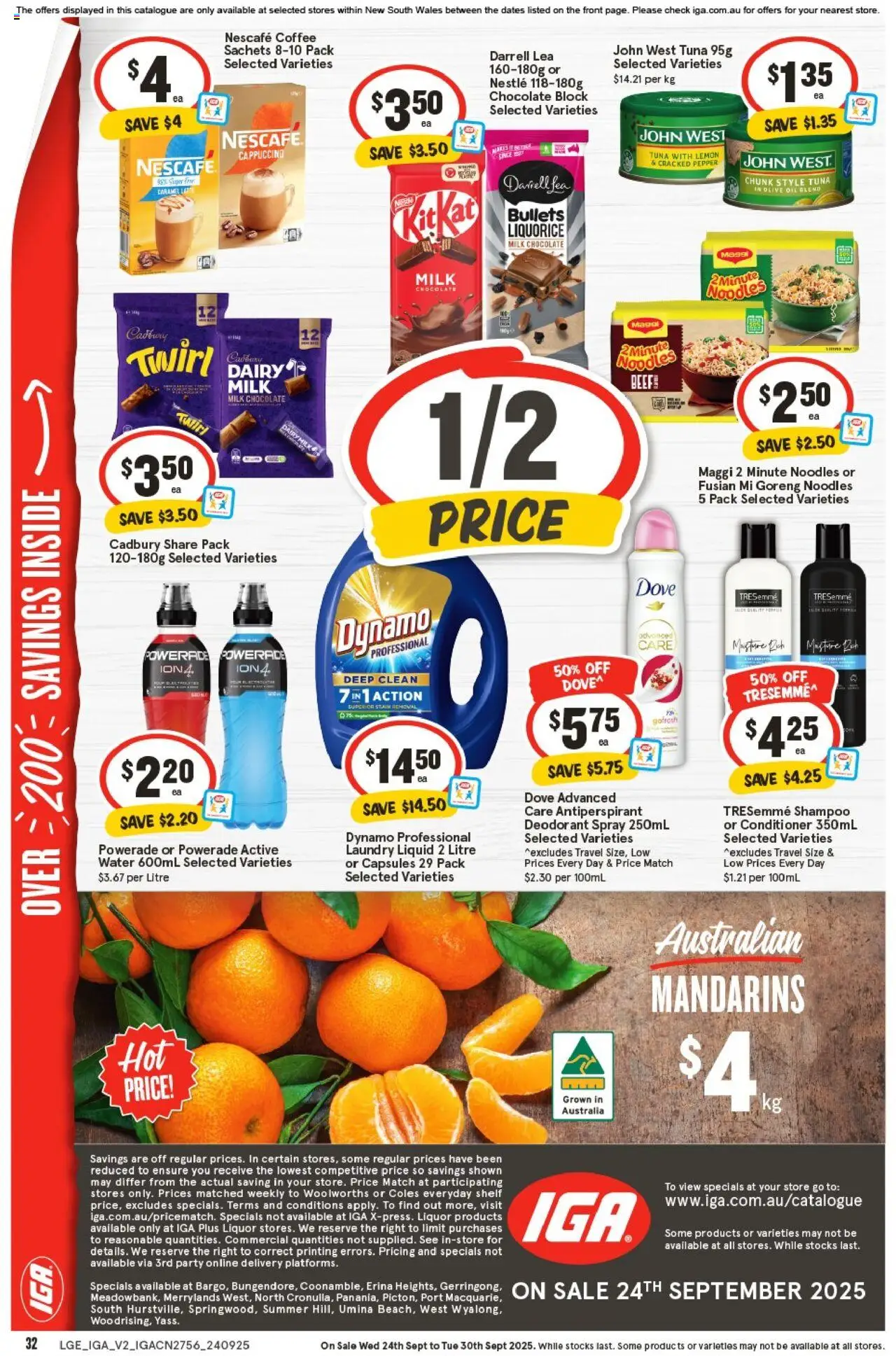 IGA catalogue - valid from 24.09.2025 | Page: 35 | Products: Shelf, Oil, Mandarins, Tuna
