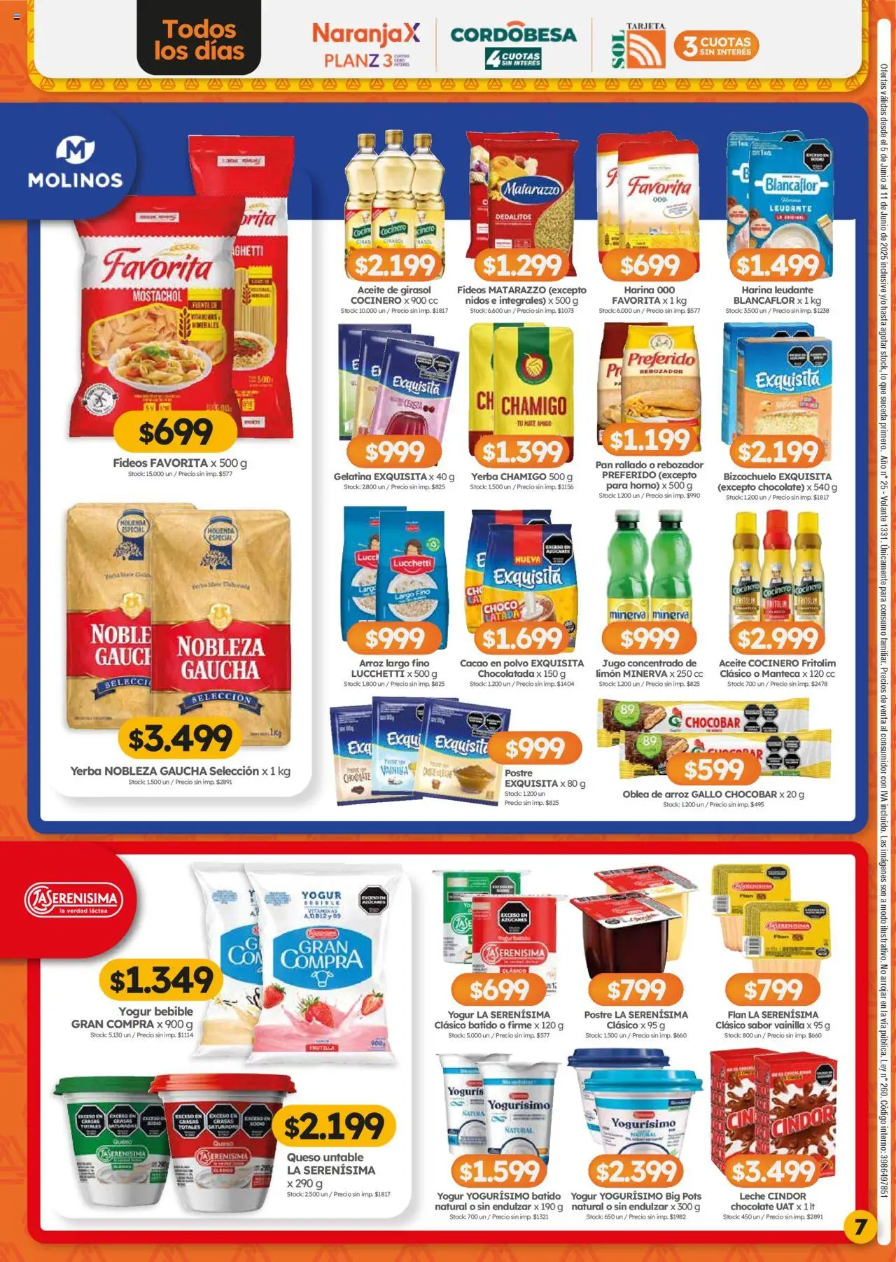 Cordiez ofertas │ válido desde el 05.06.2025 | Página: 7 | Productos: Aceite, Limón, Yogur, Cacao