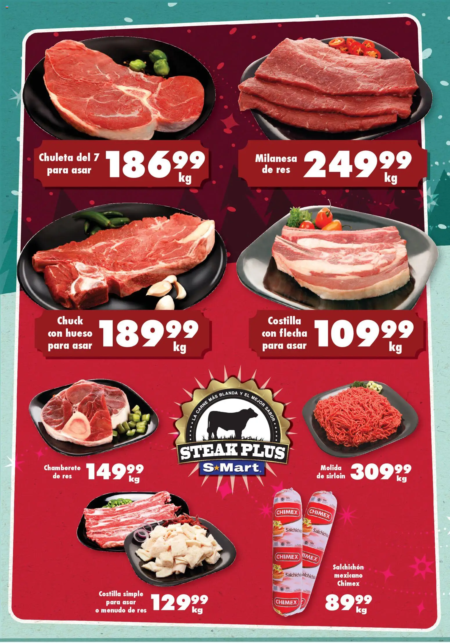 Nuevas ofertas de S-Mart válidas en toda la República Mexicana desde el 13.11.2025. ¡Encuentra las mejores ofertas en S-Mart Buen Fin! | Página: 1 | Productos: Milanesa, Salchicha, Res