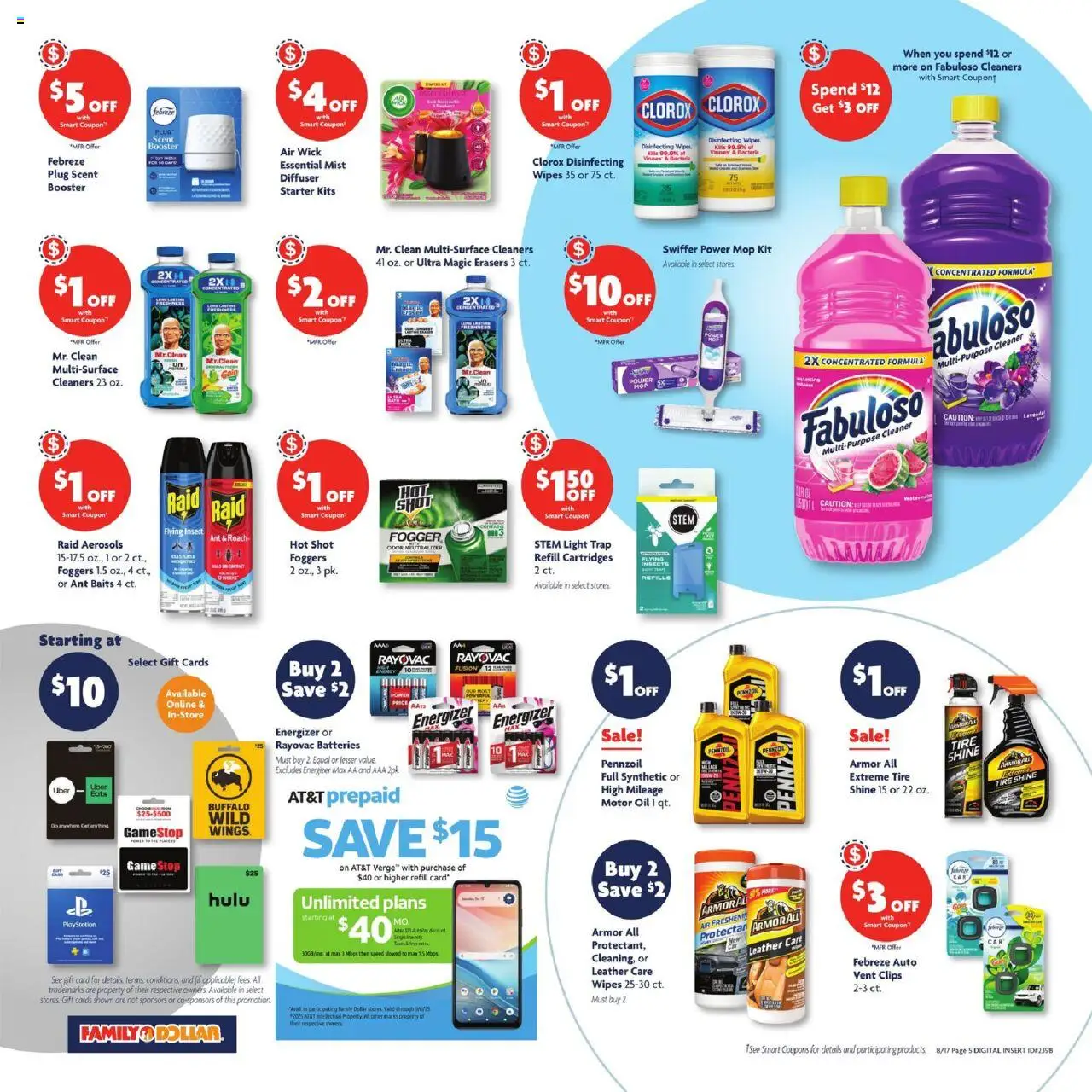 Family Dollar Weekly Ad - valid from 17.08.2025 | Page: 7 | Products: Eraser, Starter, Playstation, Game