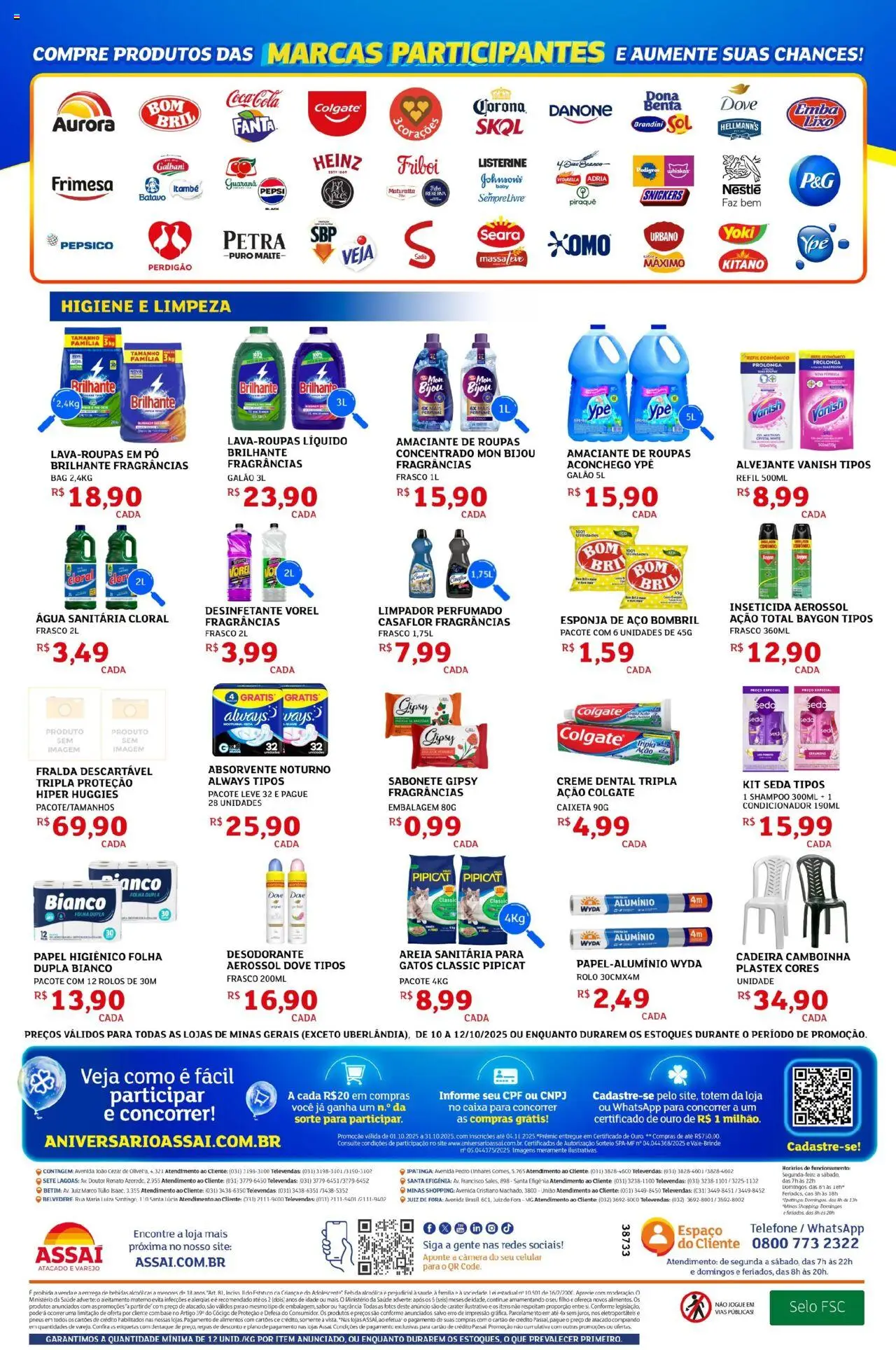 Assaí Atacadista Folheto - válido de 10.10.2025 | Página: 4 | Produtos: Condicionador, Guaraná, Massa, Creme dental