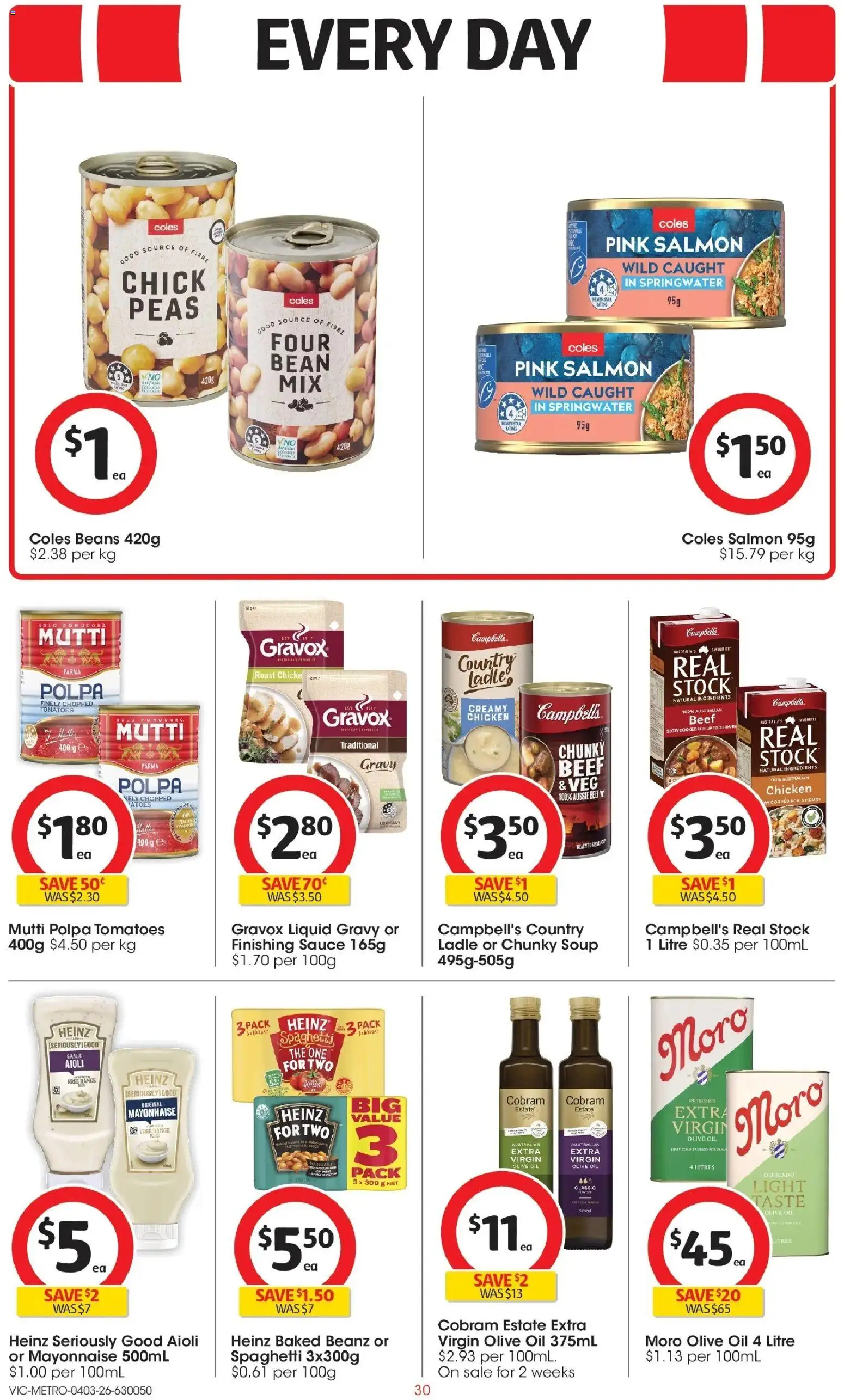 Coles catalogue - valid from 04.03.2026 | Page: 30 | Products: Chicken, Mayonnaise, Sauce, Fan