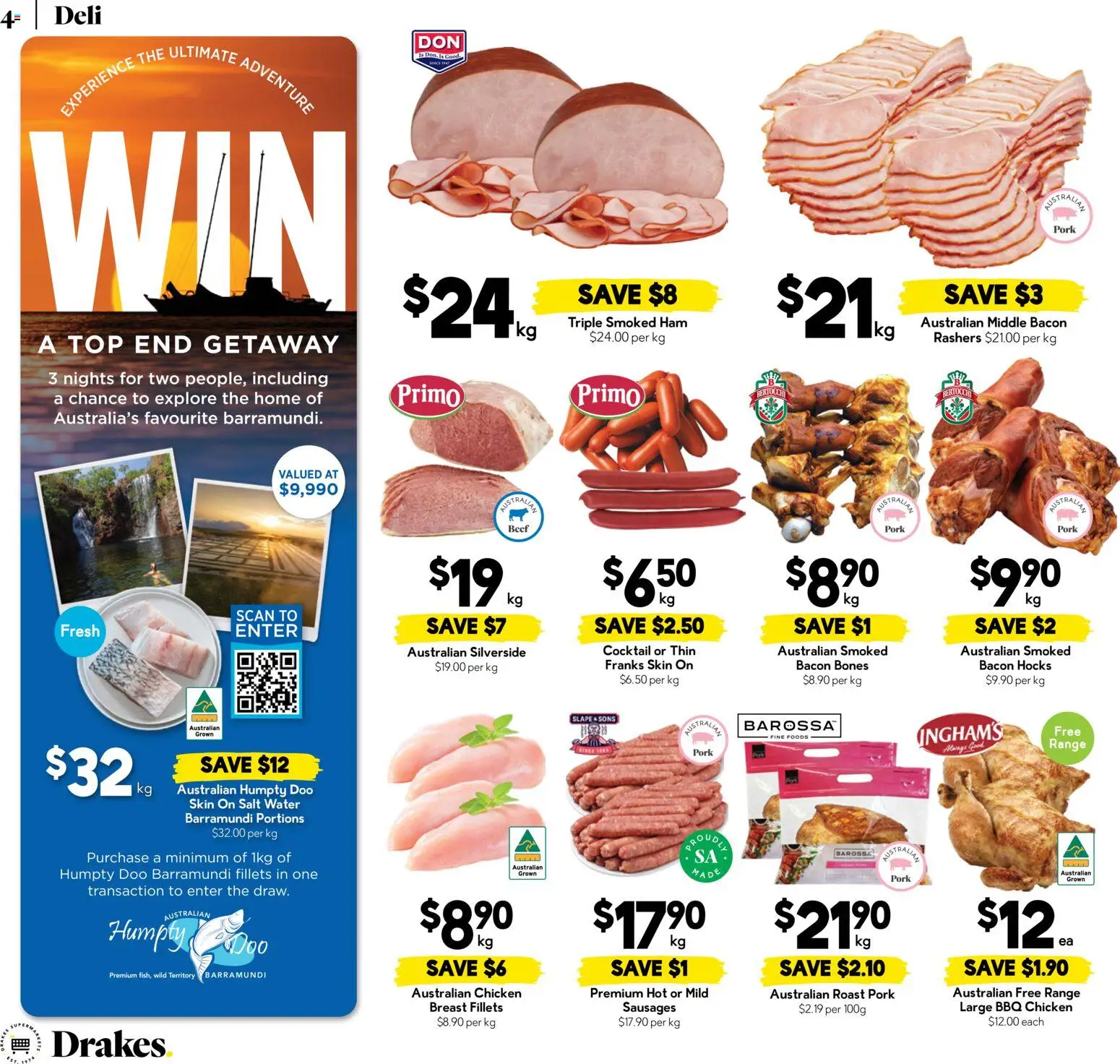 Drakes catalogue - valid from 29.04.2026 | Page: 4 | Products: Bacon, Chicken, Pork, Water