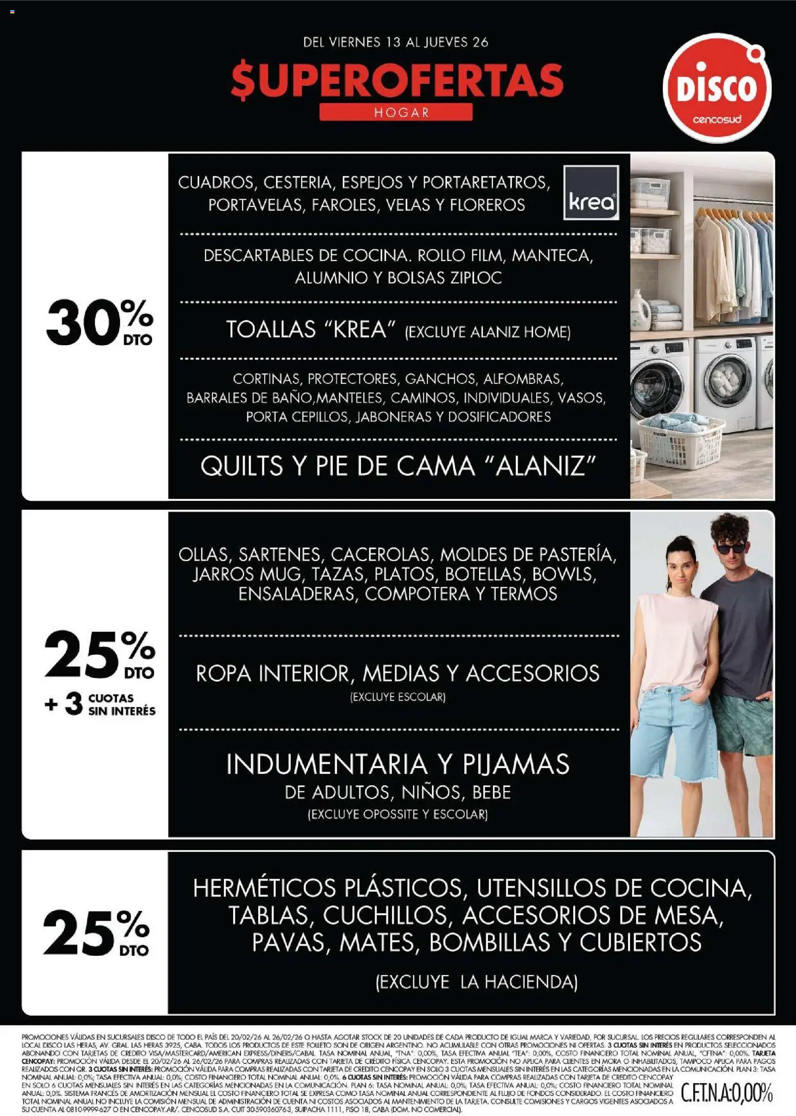 Disco - Ofertas | Electro, T. Libre y más │ válido desde el 20.02.2026 | Página: 3 | Productos: Toallas, Cama, Ropa, Medias