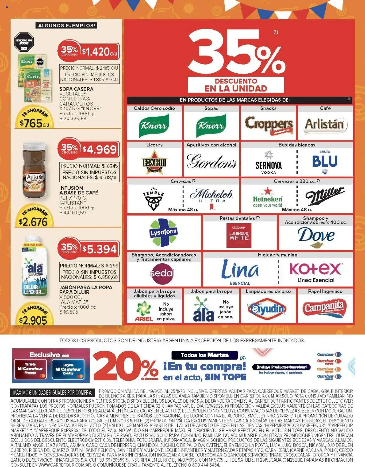 Carrefour ofertas - CABA │ válido desde el 19.08.2025 | Página: 39 | Productos: Teléfono, Banco, Café, Té