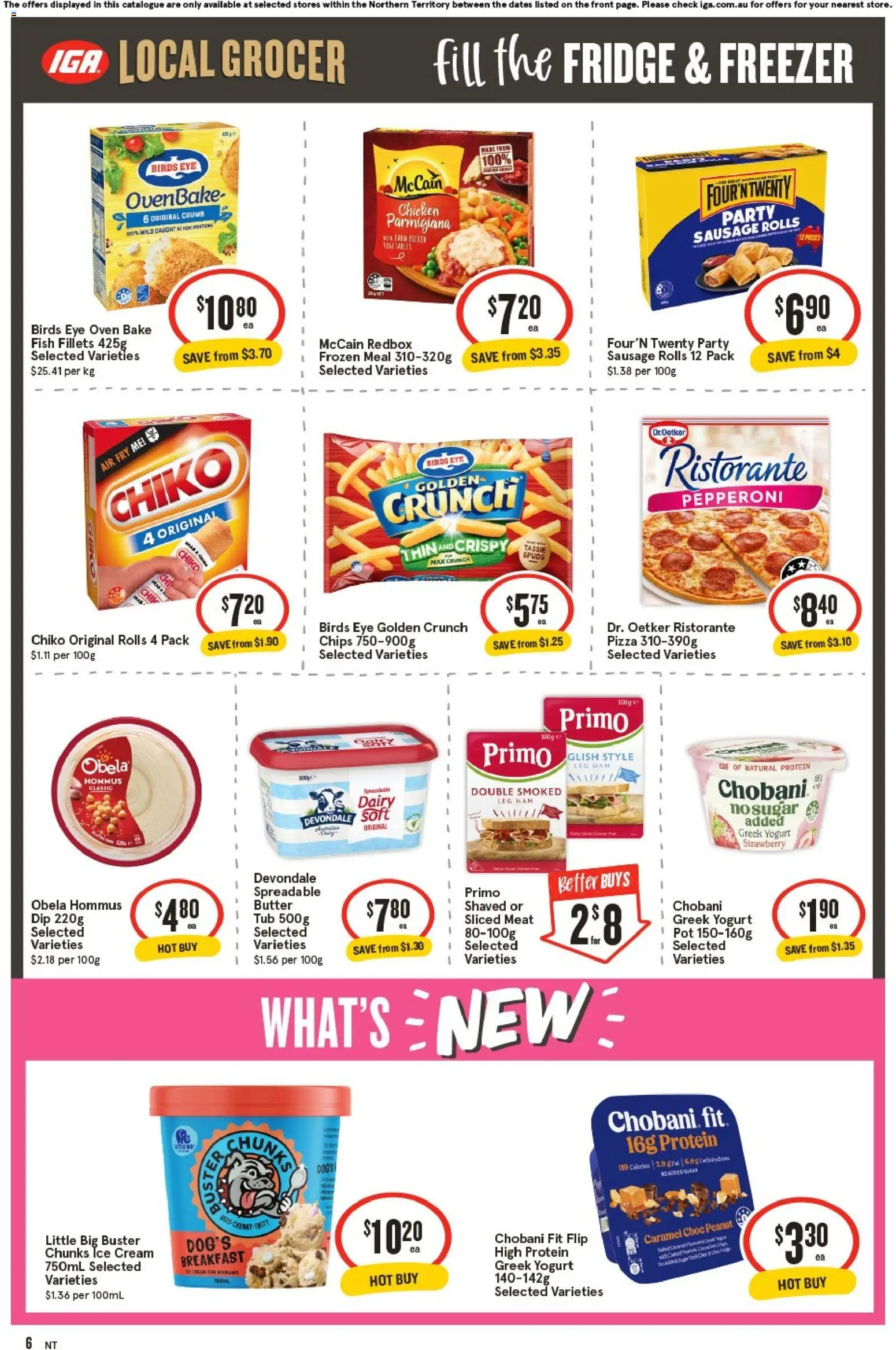 IGA catalogue - valid from 29.10.2025 | Page: 6 | Products: Butter, Chicken, Fish, Oven
