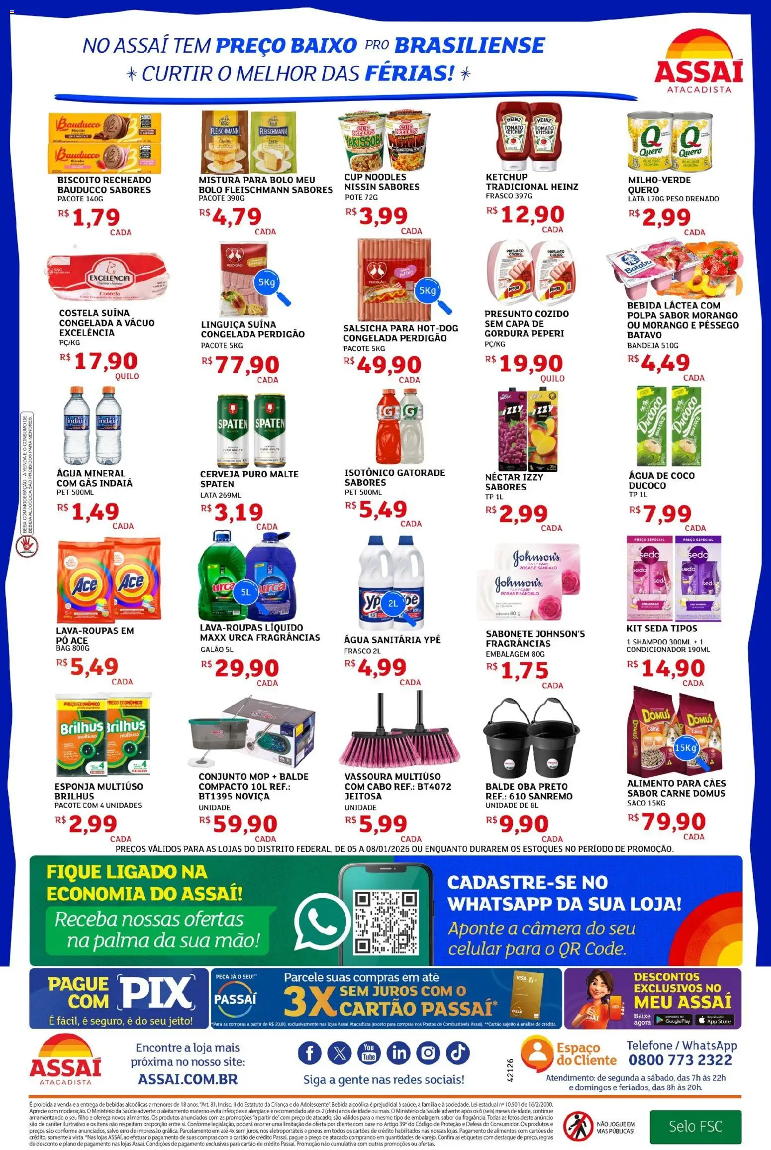 Assaí Atacadista Folheto - válido de 05.01.2026 | Página: 2 | Produtos: Mop, Base, Ketchup, Água sanitária